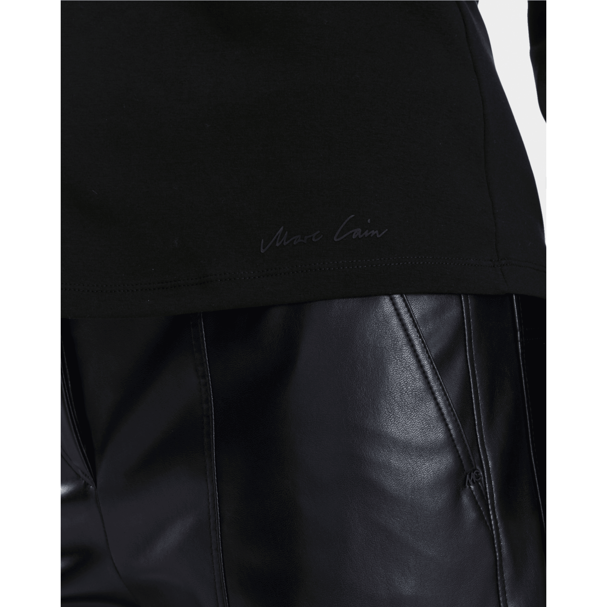 Marc Cain Twist Neck Jersey Top Black