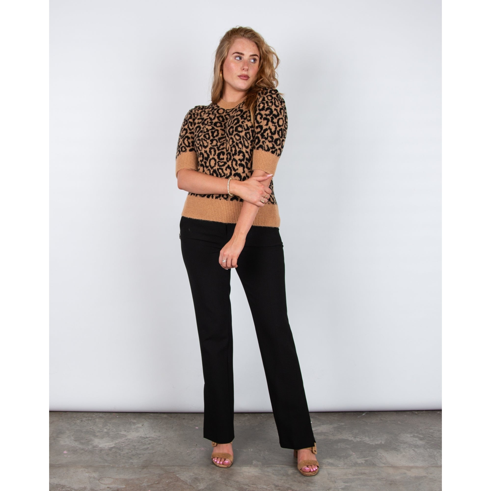 Marc Cain Fendou Split Ankle Boot Cut Trouser Black