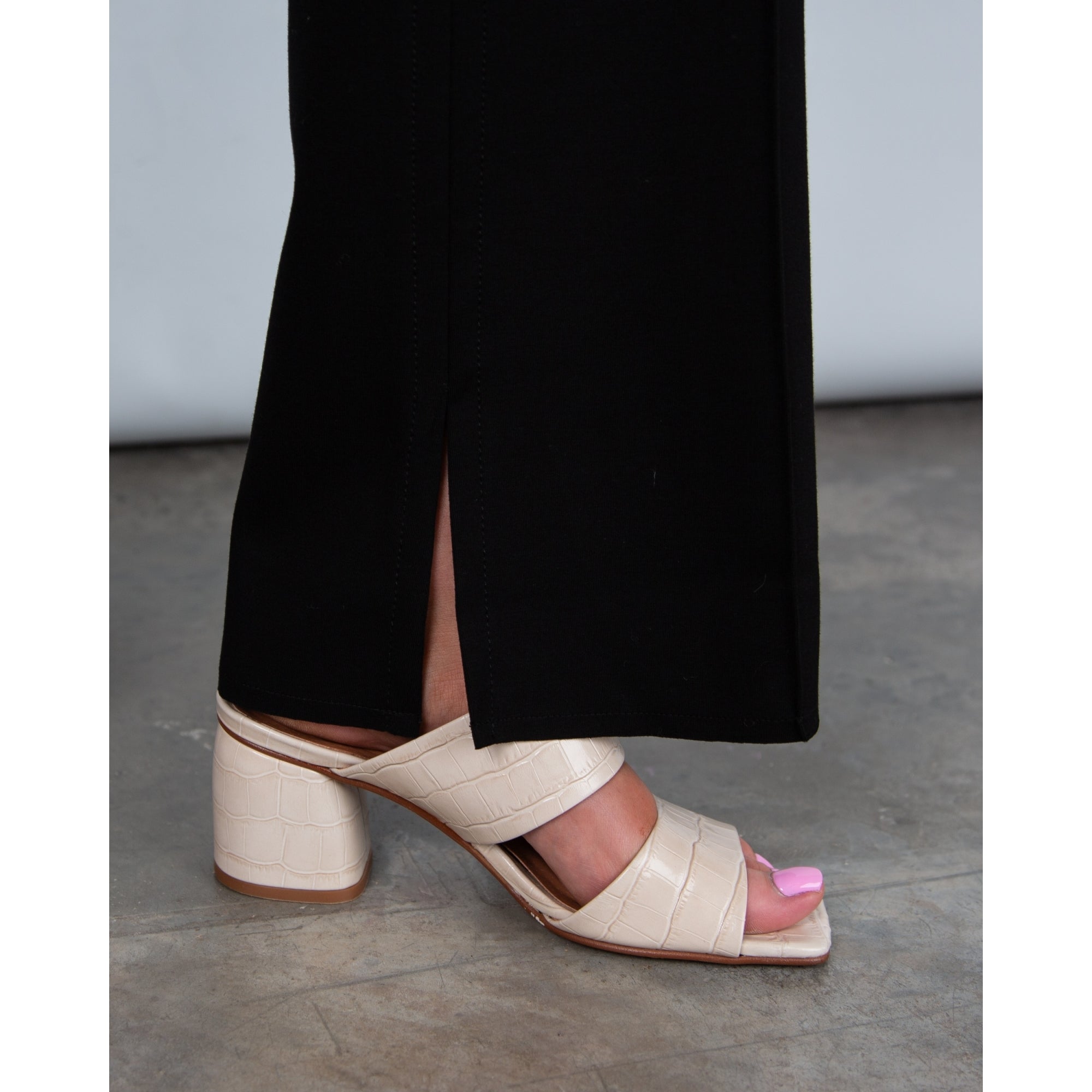 Riani Slim Fit Scuba Boot Cut Trouser Black 999