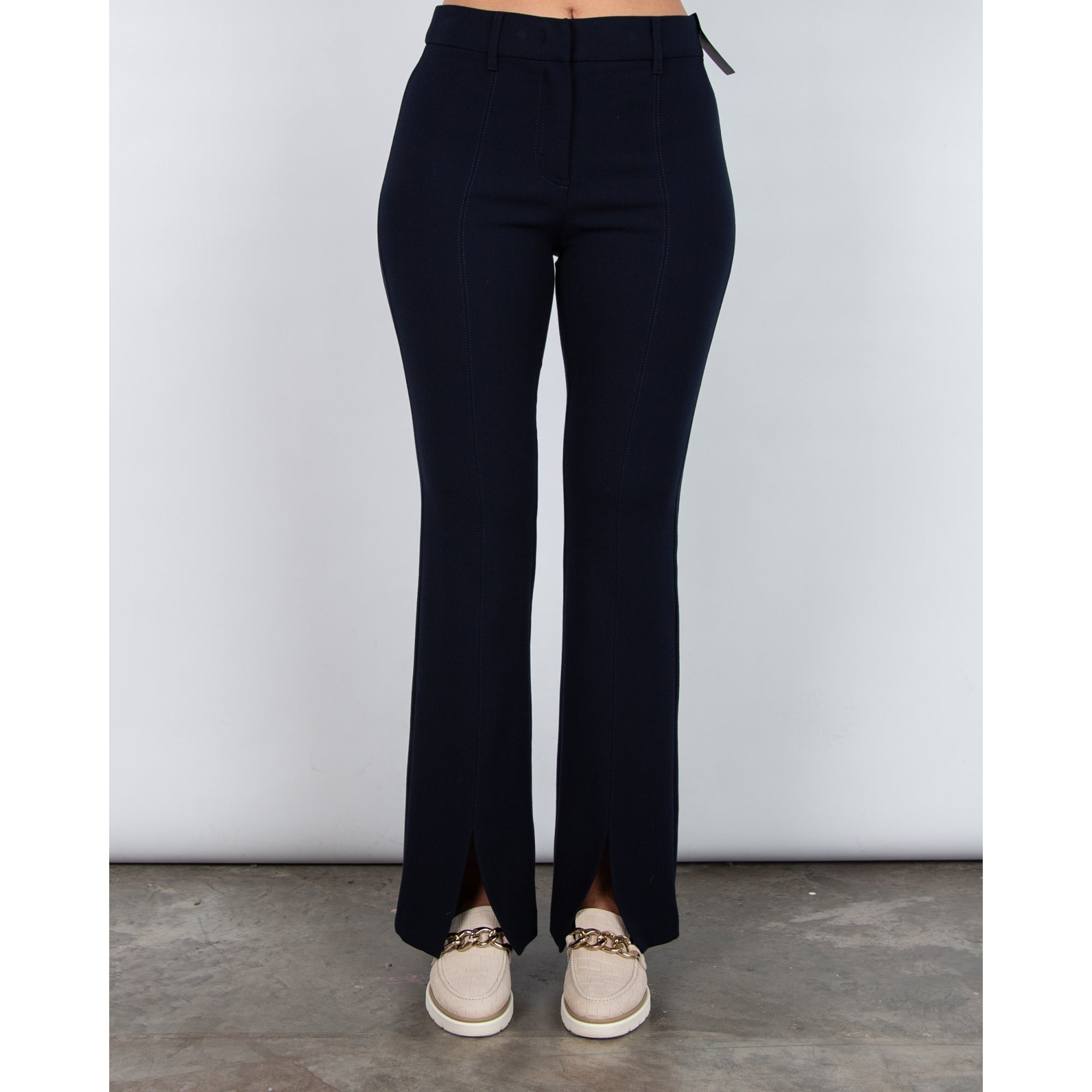 Robell Joella Smart Split Front Stretch Trouser Navy 69