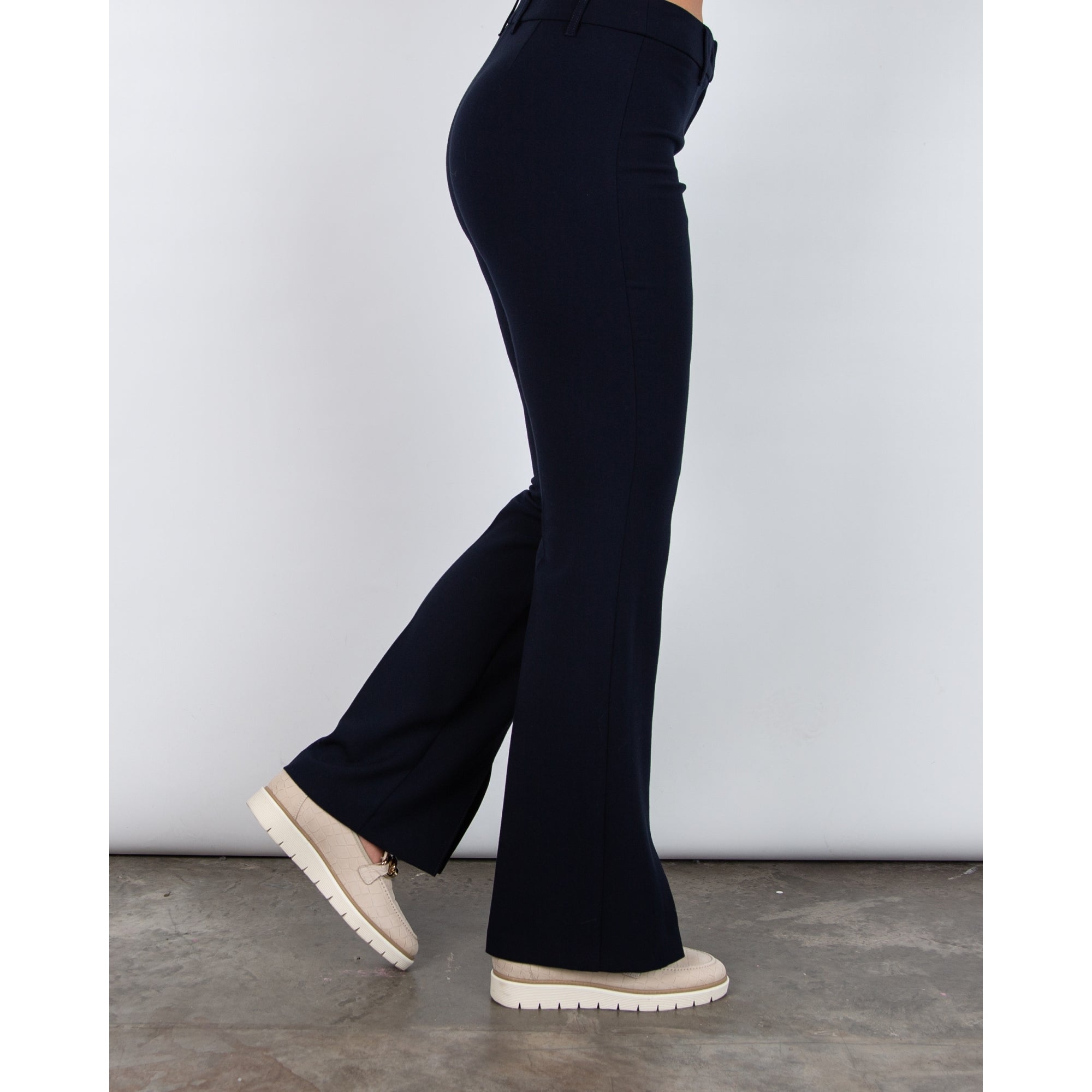 Robell Joella Smart Split Front Stretch Trouser Navy 69