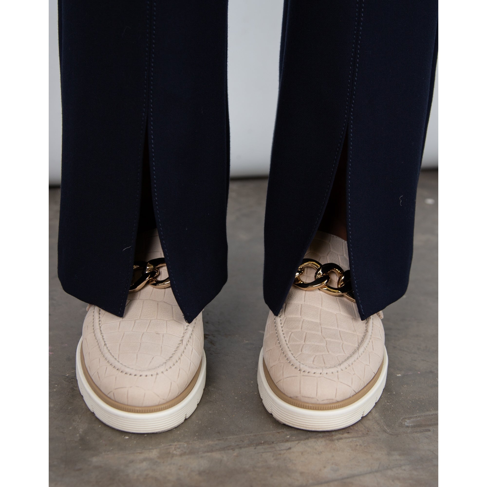 Robell Joella Smart Split Front Stretch Trouser Navy 69