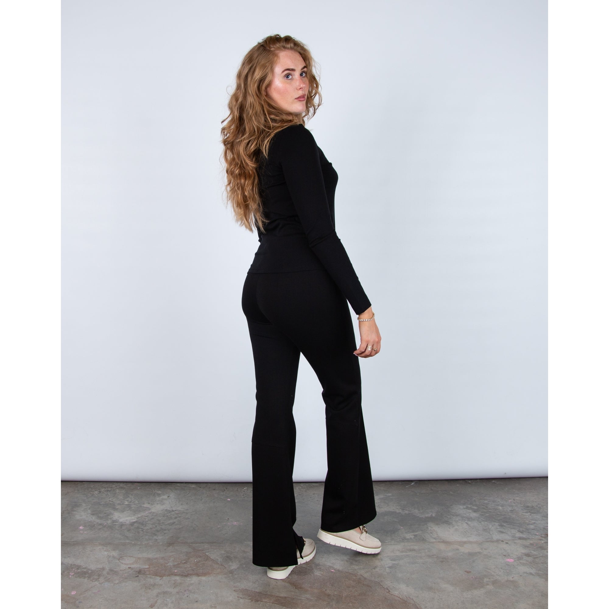 Marc Cain Twist Neck Jersey Top Black