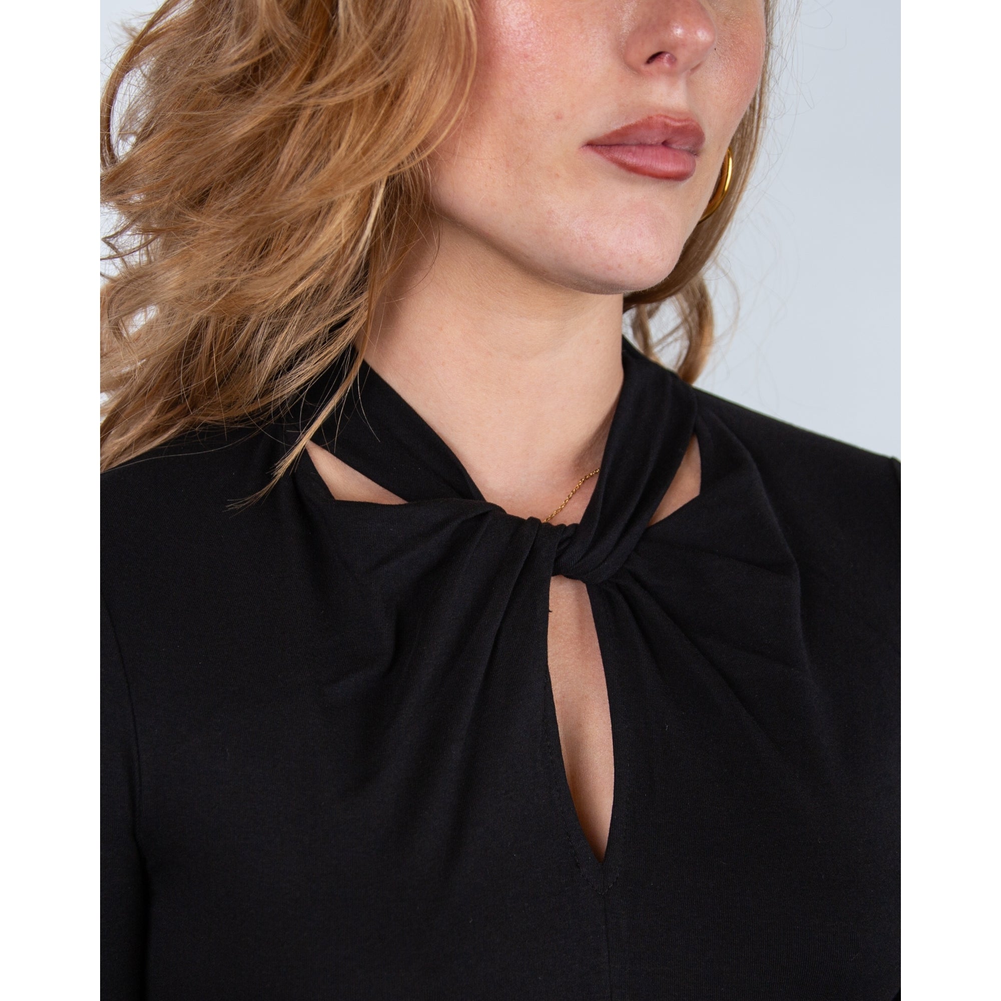 Marc Cain Twist Neck Jersey Top Black