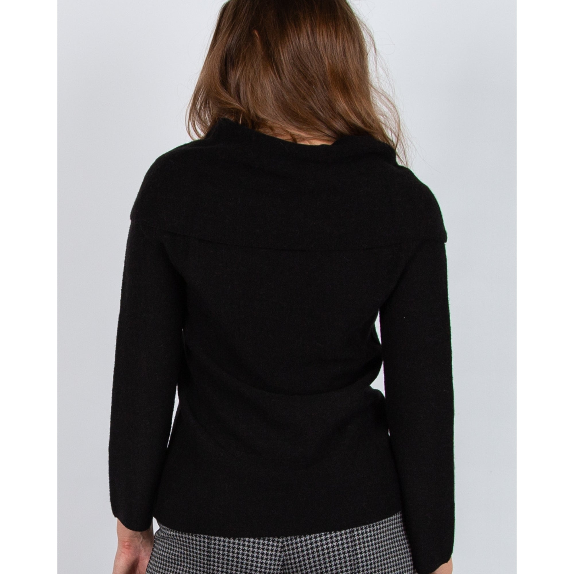 Luisa Cerano Cowl Neck Long Line Jumper Black
