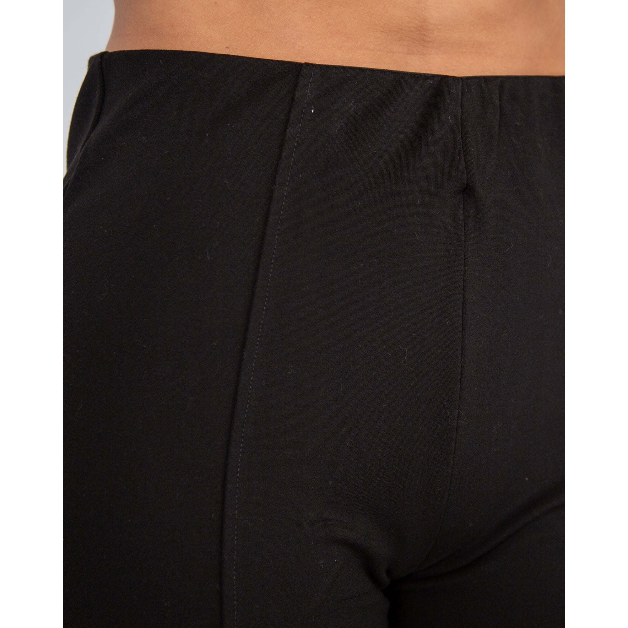 Part Two Ilissa Cropped Jersey Kick Flare Trouser Black