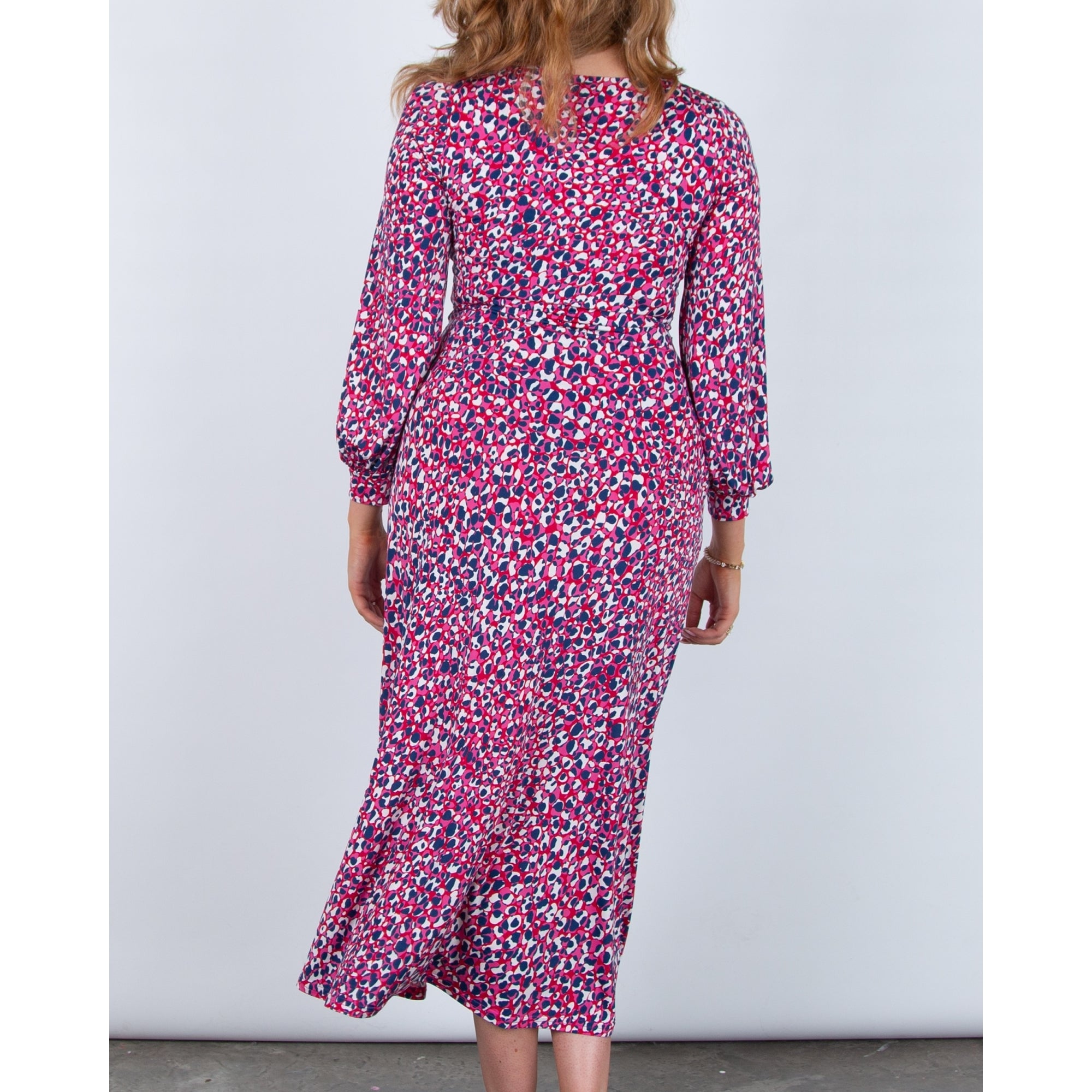 Onjenu Fawcett Pebble Print Long Sleeve Dress Pink/blue/multi