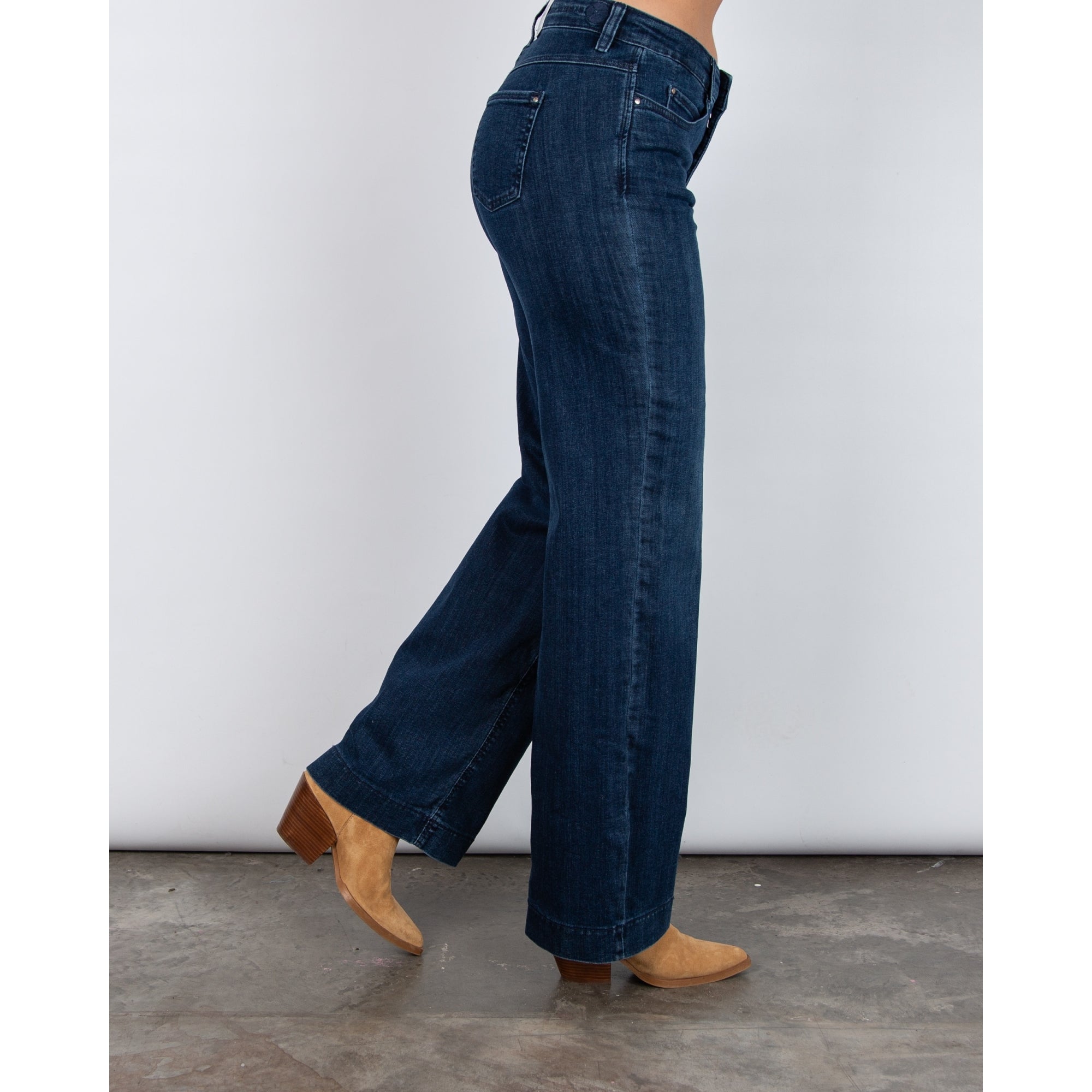 Mac Dream Wide Leg Stretch Denim Jean Cobalt Authentic D574 30L