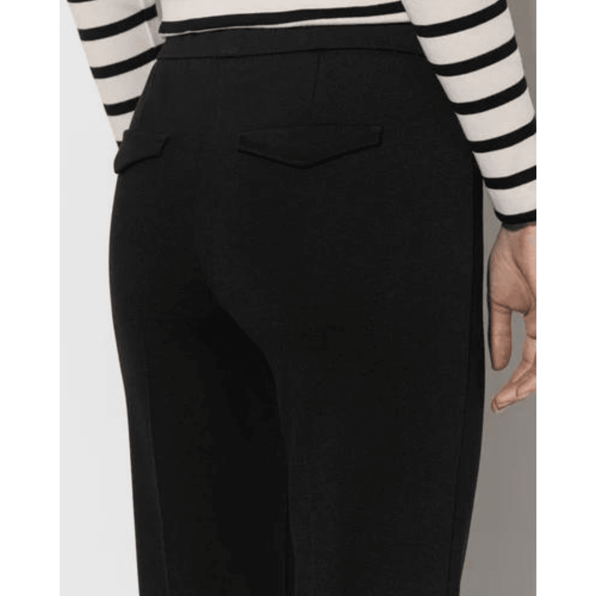 Luisa Cerano Pull On Wide Leg Jersey Trouser Black