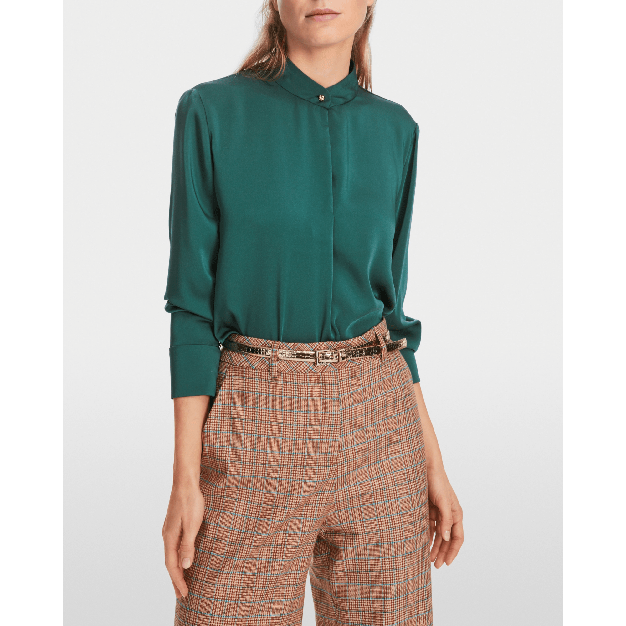 Marc Cain Keyhole Neck Blouse Emerald 559