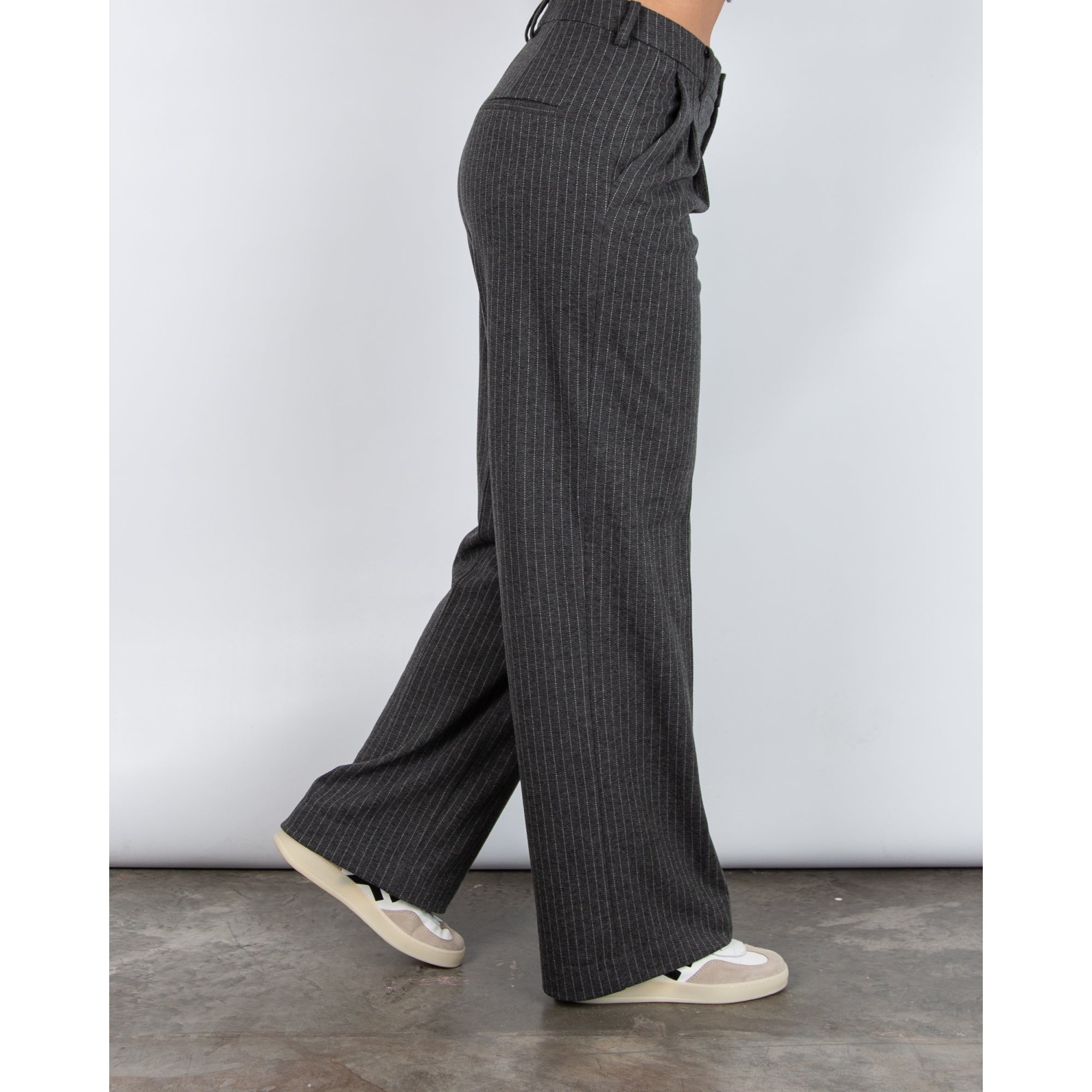 Oui Smart Pinstripe Matching Trouser Grey 0949