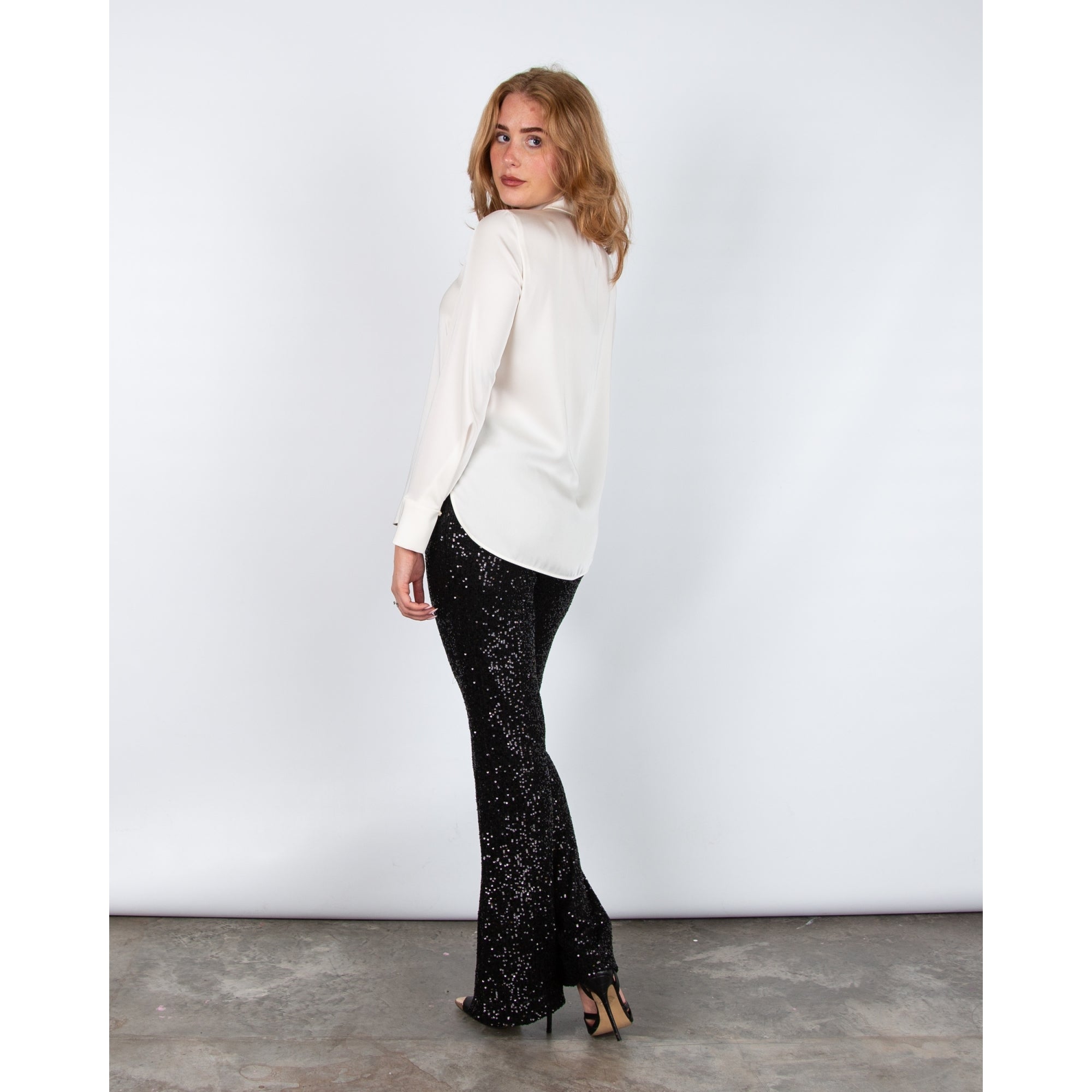 Marc Cain Plain Keyhole Neck Blouse Cream 112