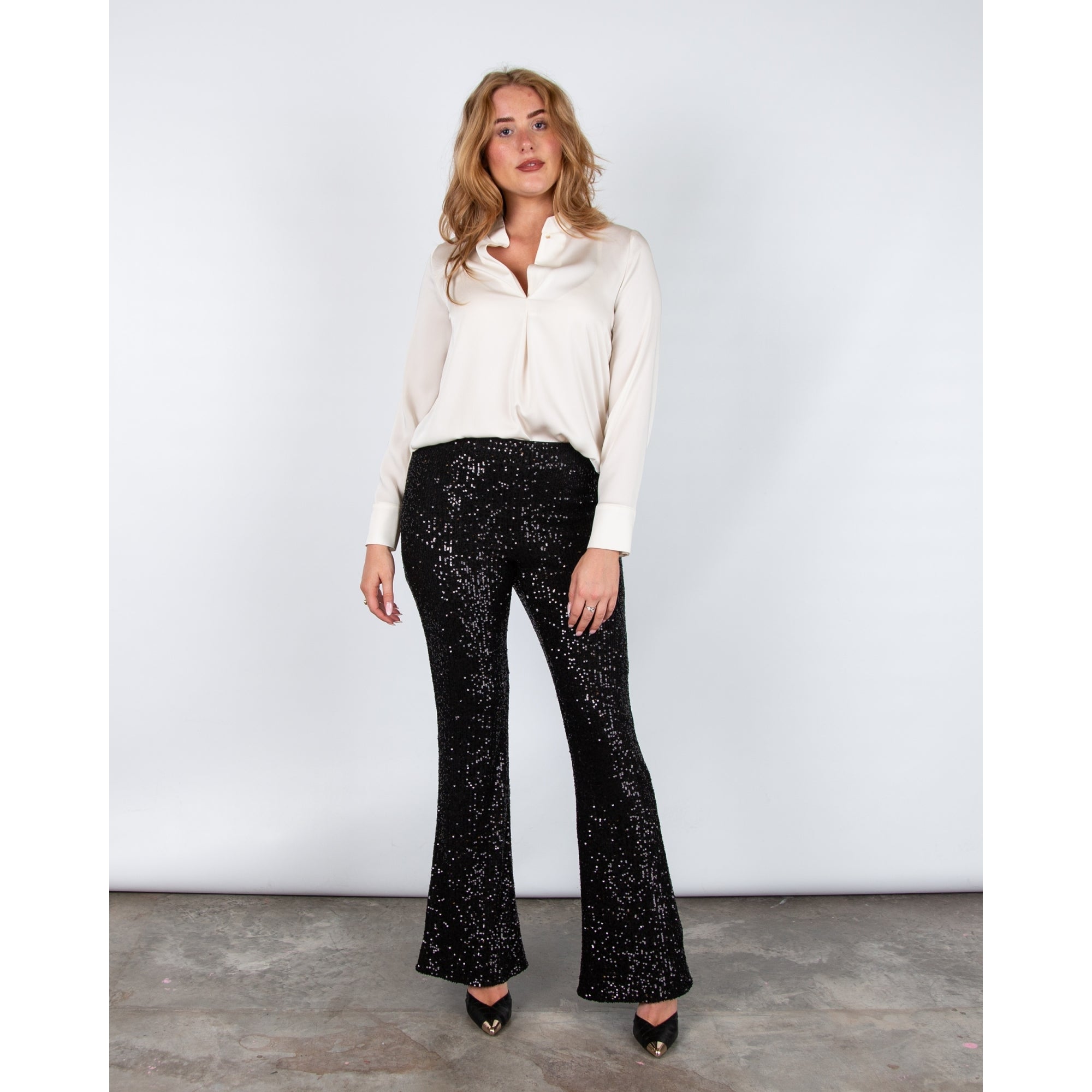 Marc Cain Plain Keyhole Neck Blouse Cream 112