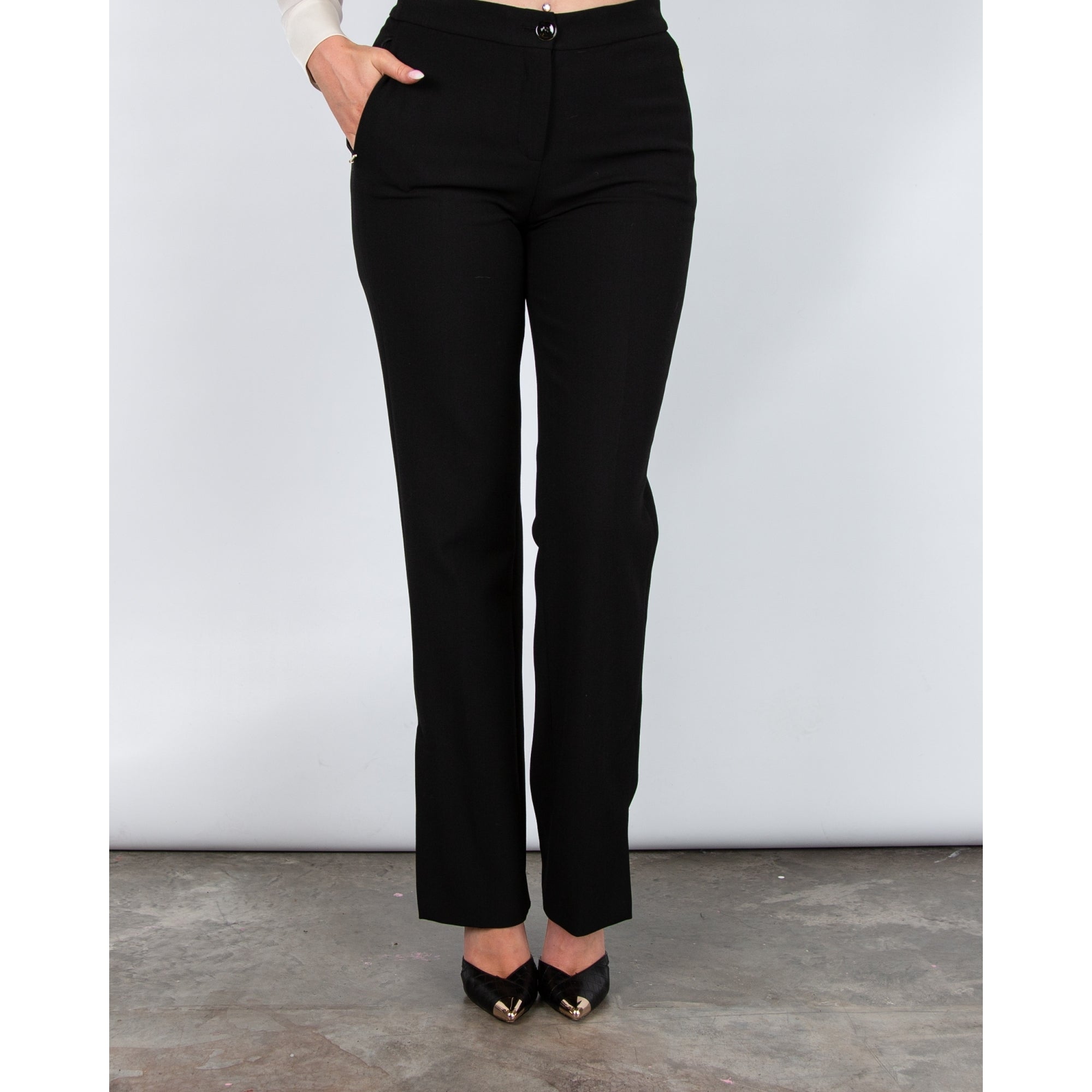 Marc Cain Fendou Split Ankle Boot Cut Trouser Black