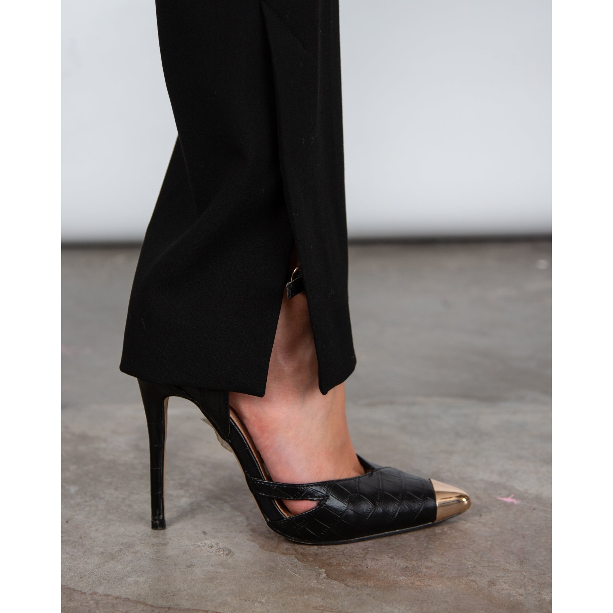 Marc Cain Fendou Split Ankle Boot Cut Trouser Black