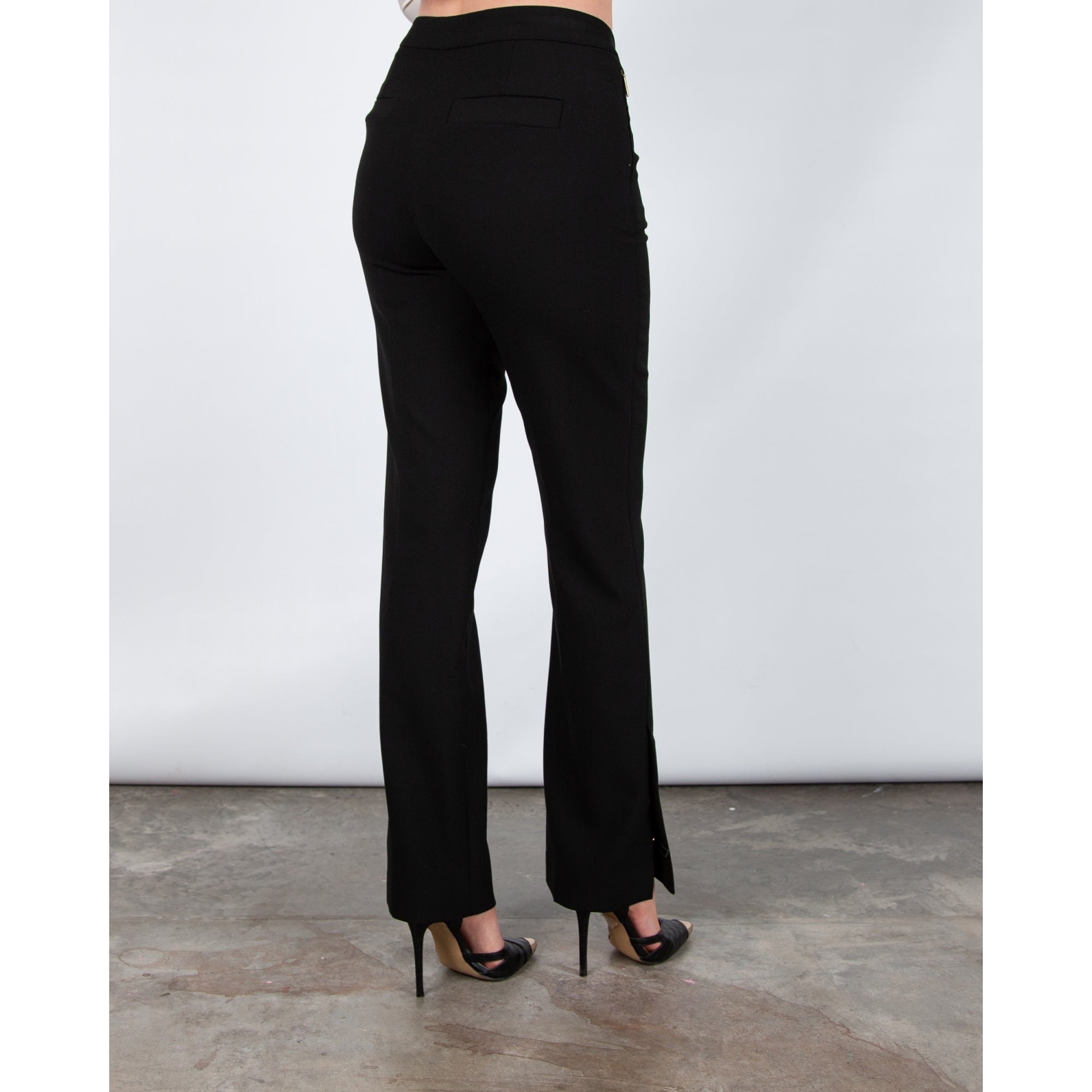 Marc Cain Fendou Split Ankle Boot Cut Trouser Black