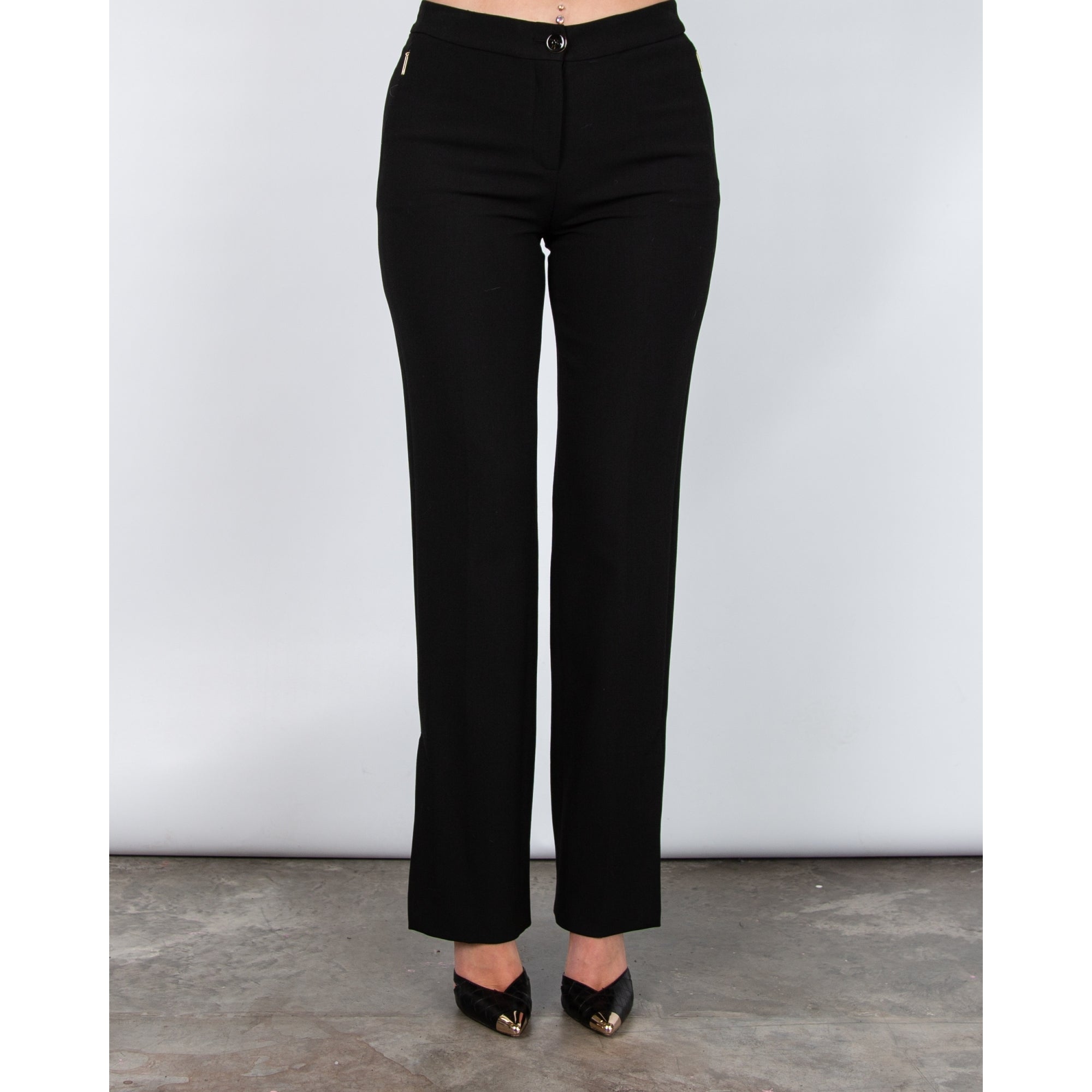 Marc Cain Fendou Split Ankle Boot Cut Trouser Black