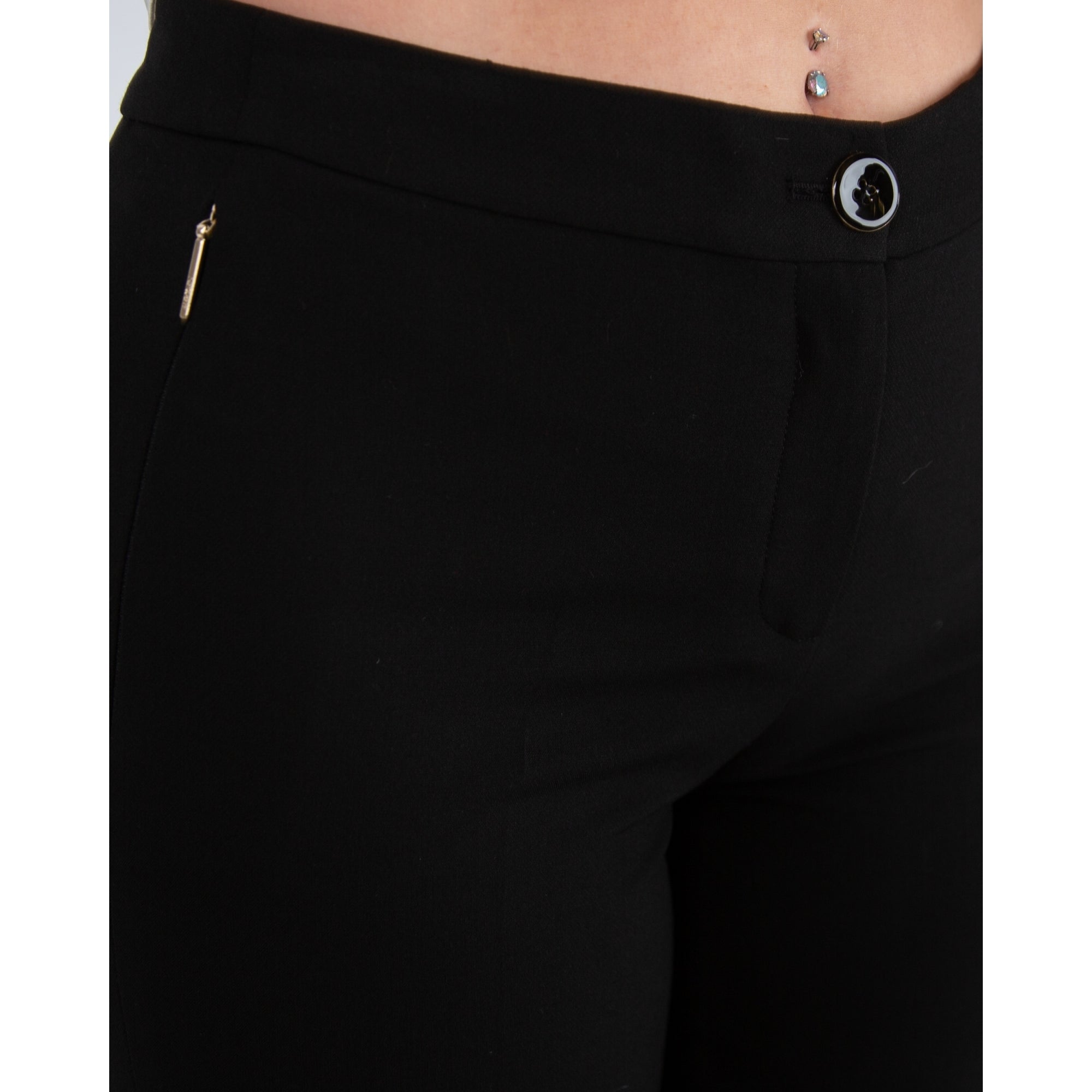 Marc Cain Fendou Split Ankle Boot Cut Trouser Black