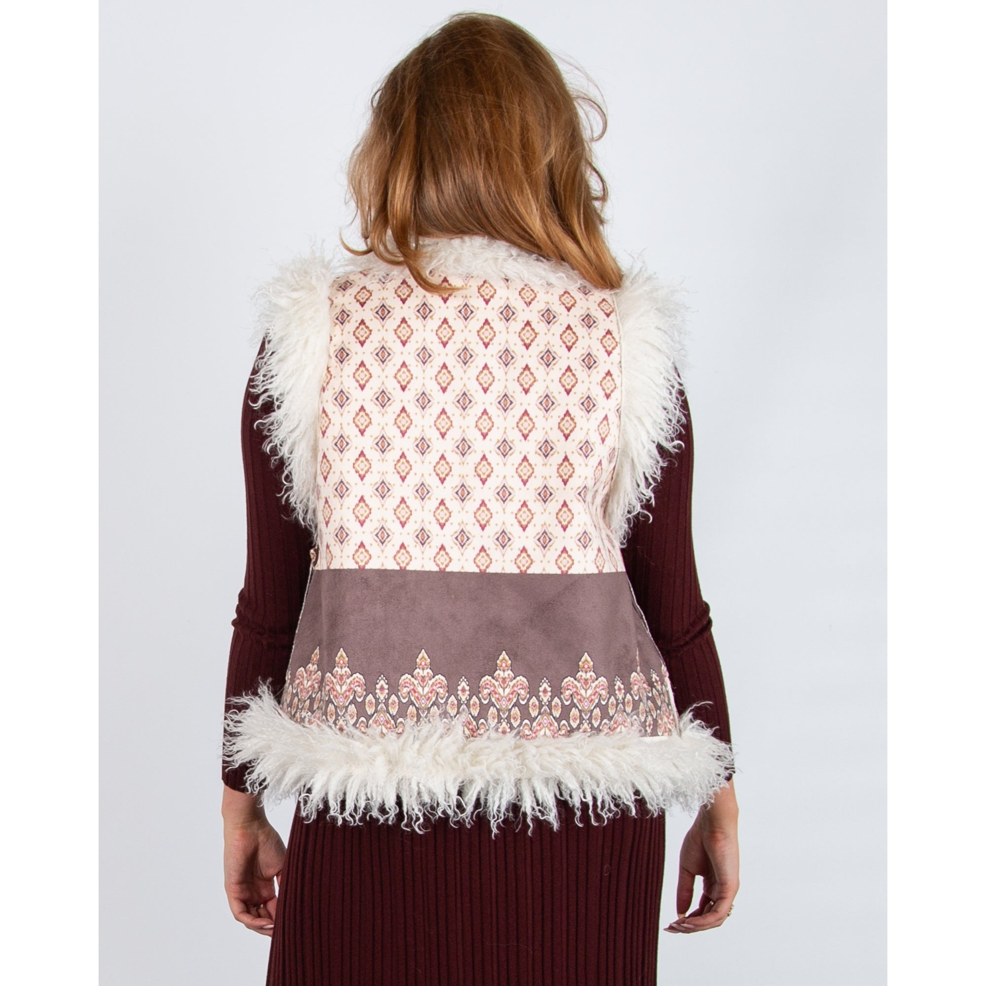 Charlotte Sparre Tibet Mongolian Reversible Shearling Gilet Cream