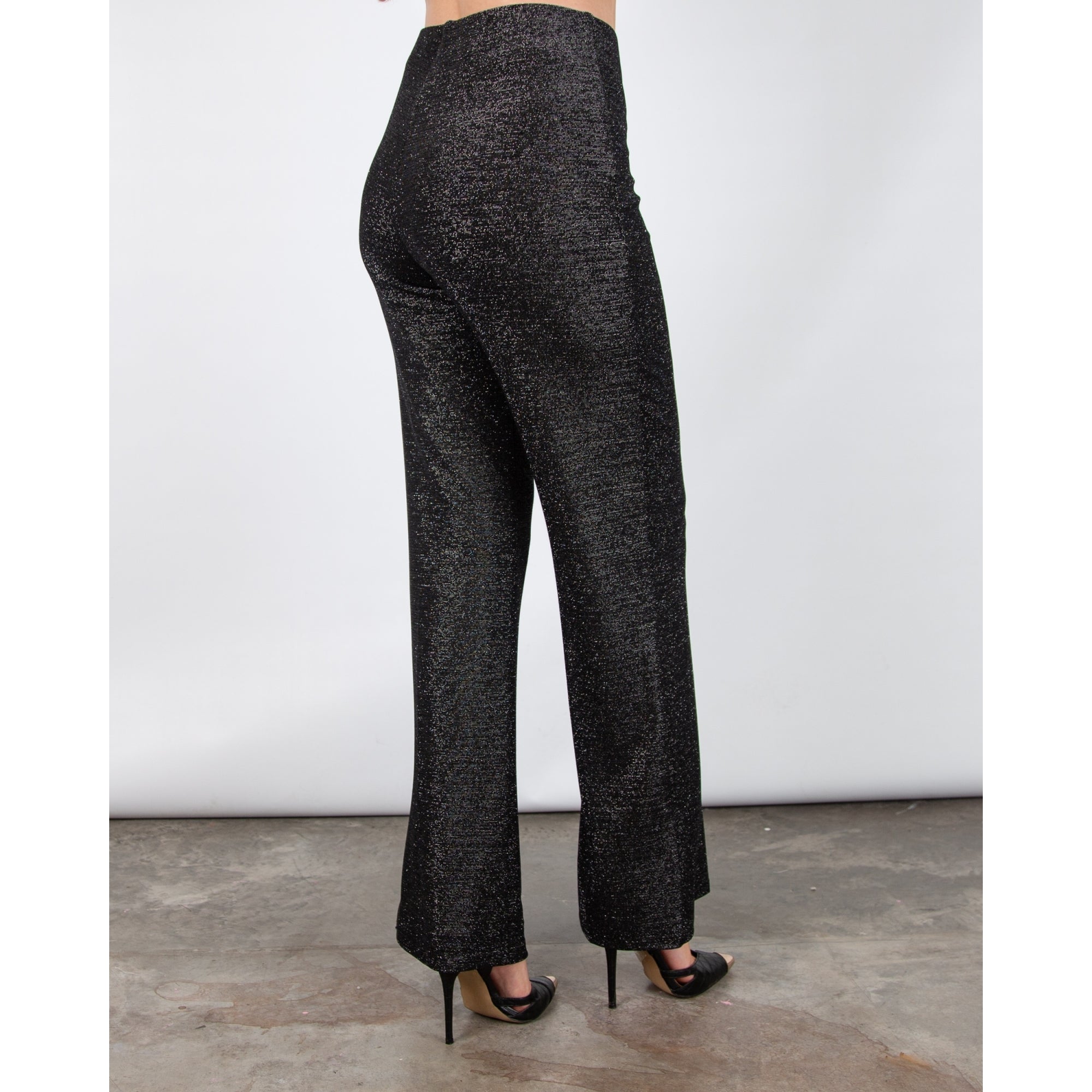 Marc Cain Washington Lurex Pull On Wide Leg Trouser Black 900