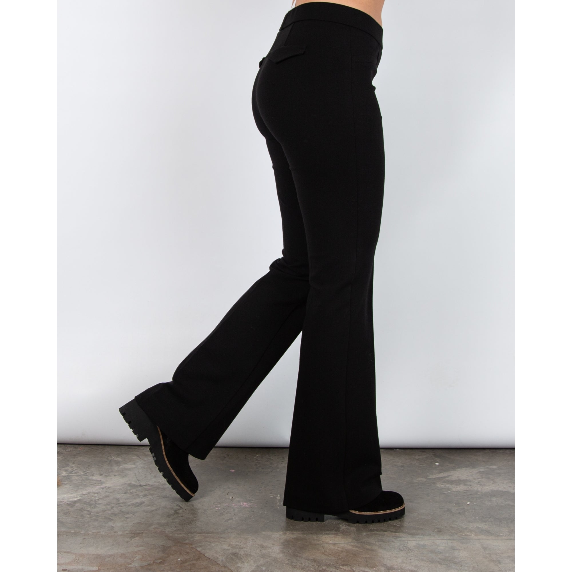 Luisa Cerano Pull On Wide Leg Jersey Trouser Black
