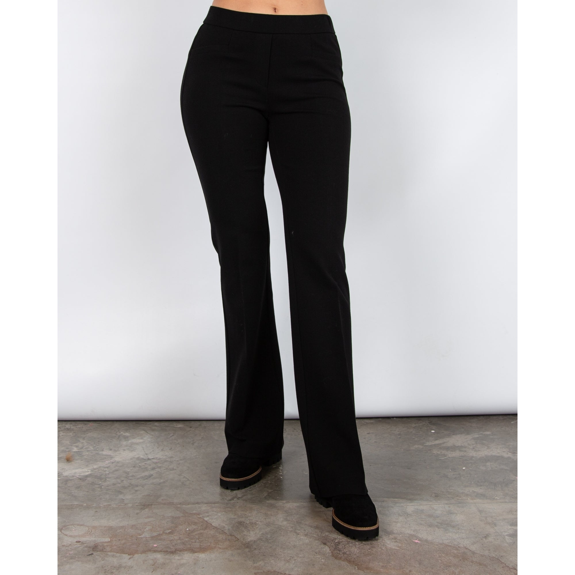 Luisa Cerano Pull On Wide Leg Jersey Trouser Black