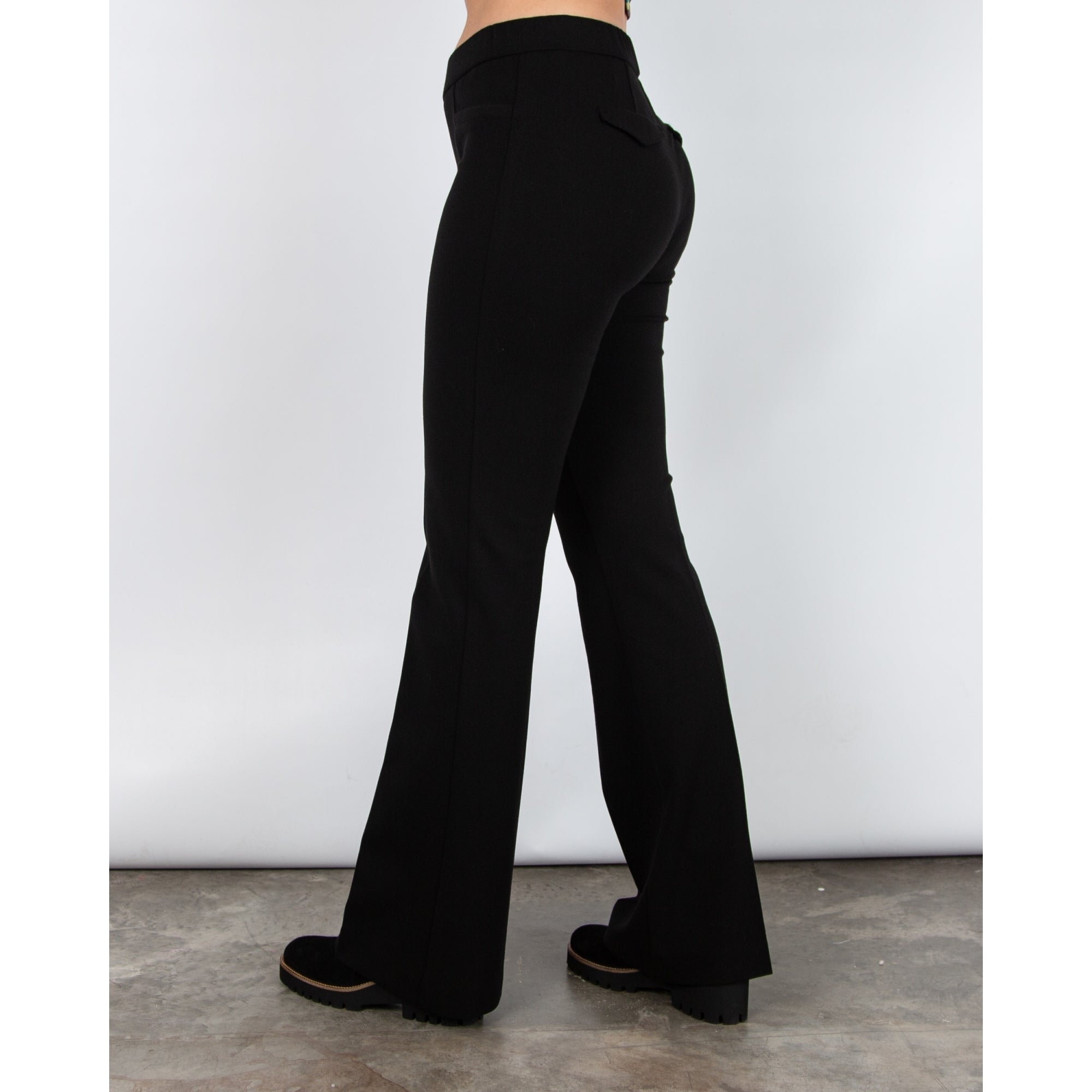 Luisa Cerano Pull On Wide Leg Jersey Trouser Black