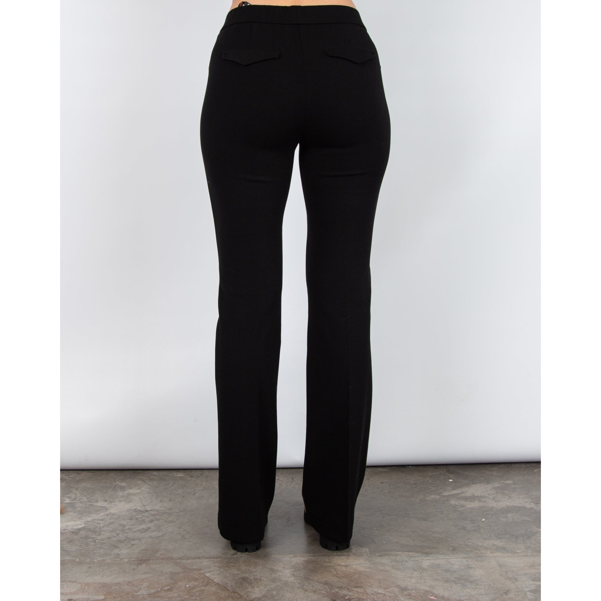 Luisa Cerano Pull On Wide Leg Jersey Trouser Black