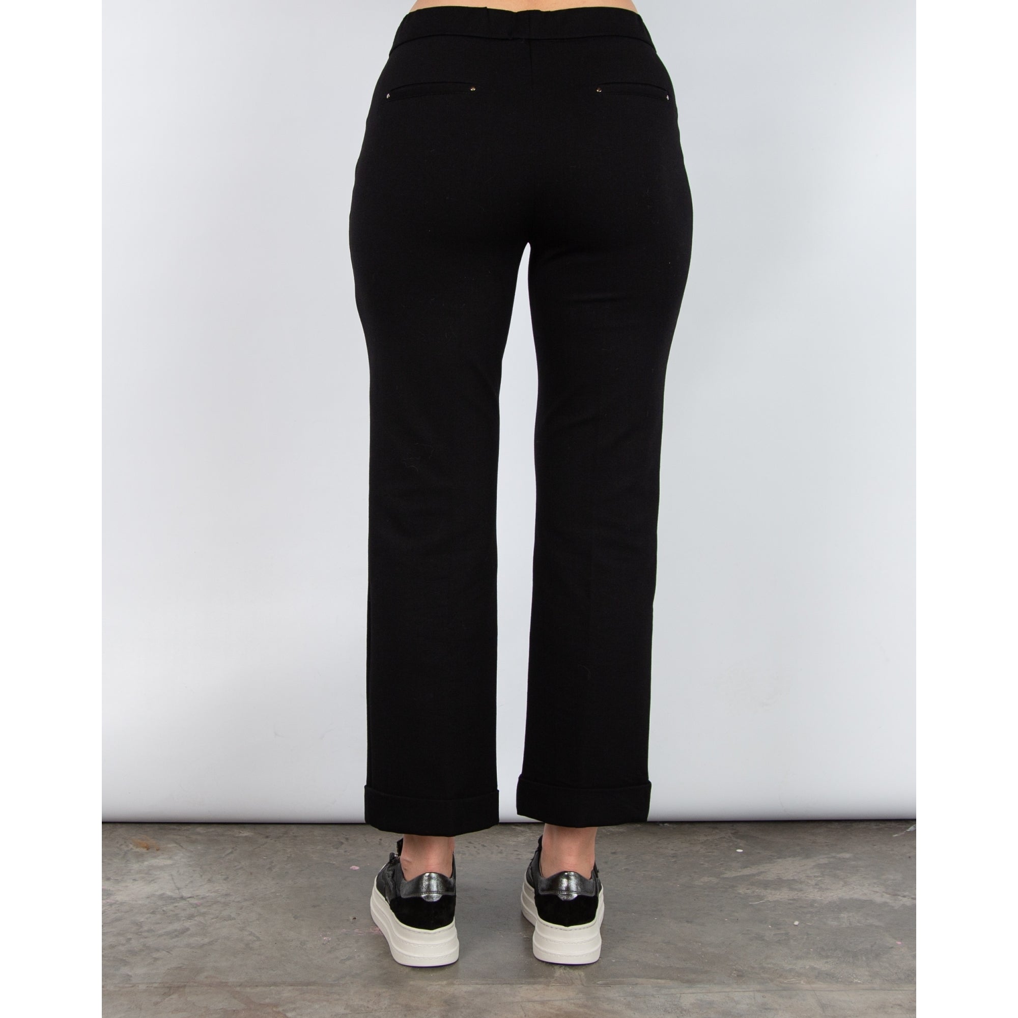 Bariloche Perseo24 Pull On Jersey Trouser With Turn Up Black