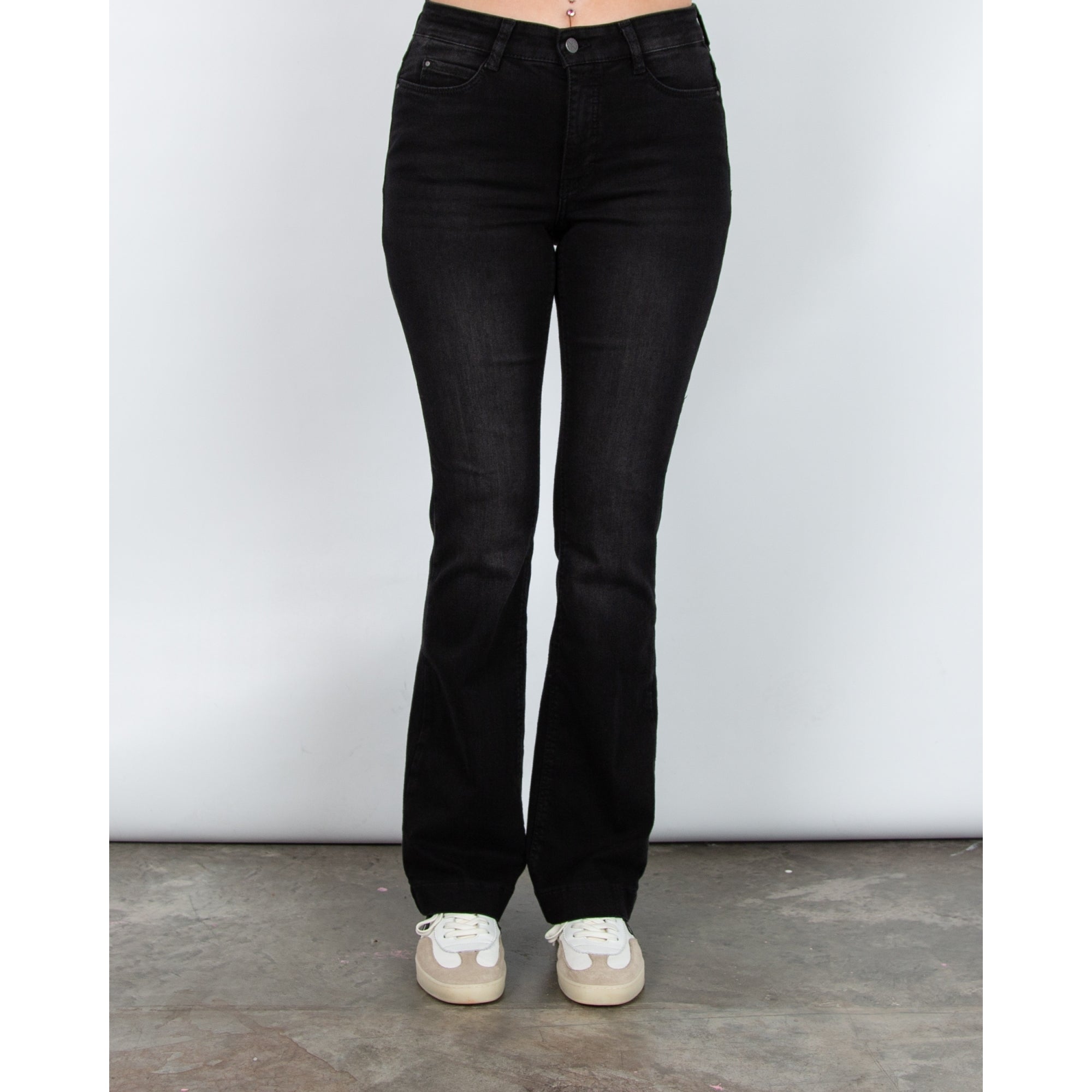Mac Dream Wide Leg Flared Denim Jean Black D999 34L