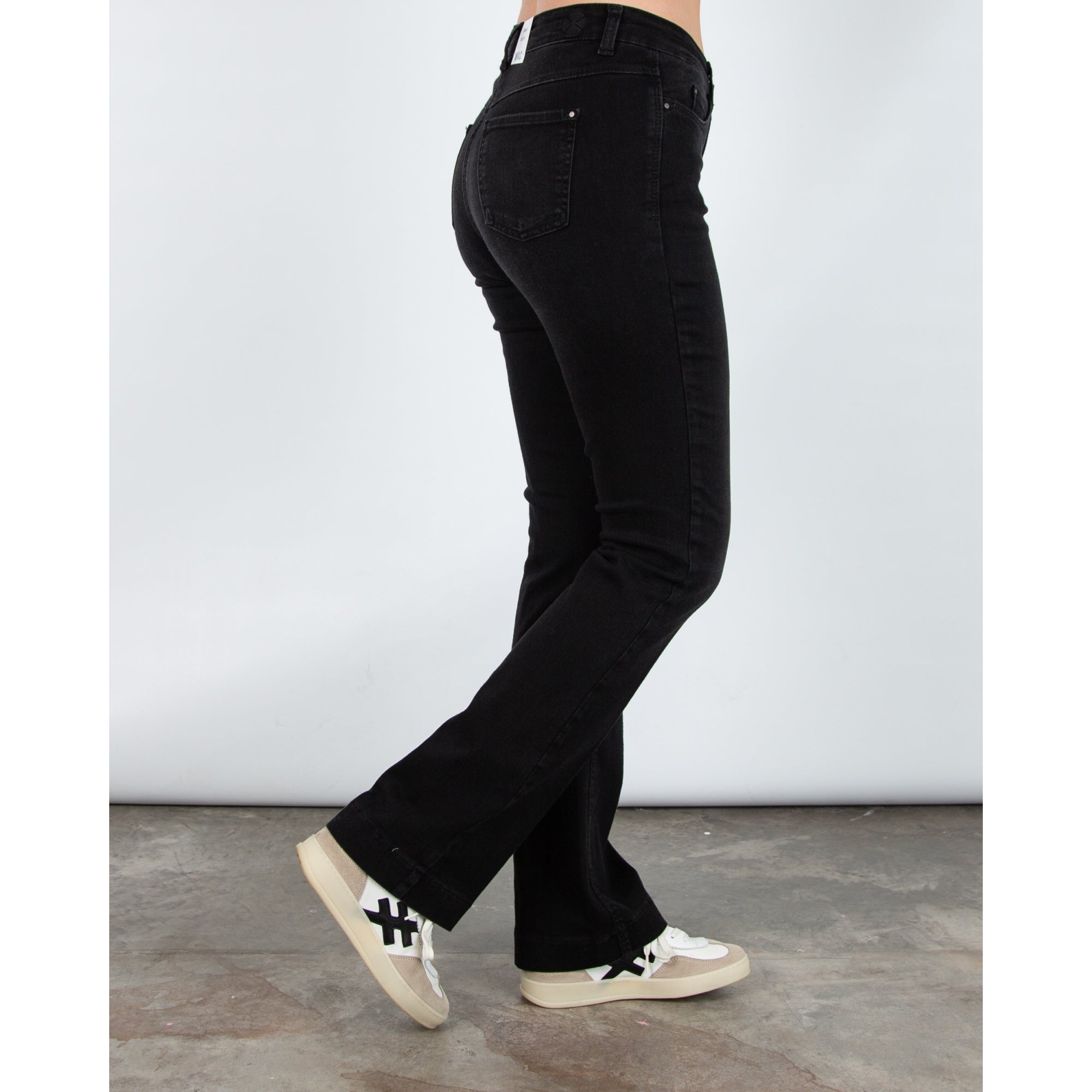 Mac Dream Wide Leg Flared Denim Jean Black D999 34L