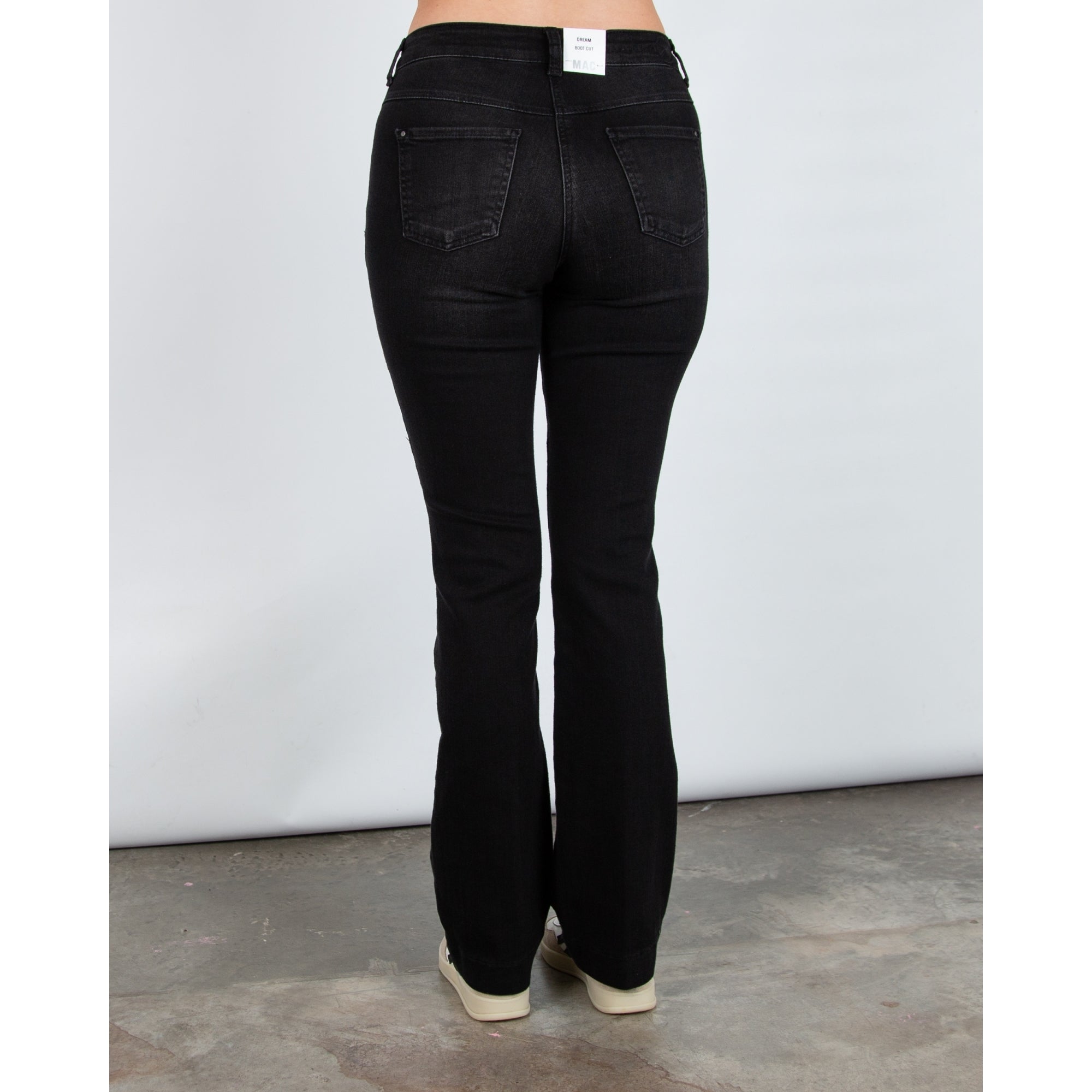 Mac Dream Wide Leg Flared Denim Jean Black D999 34L