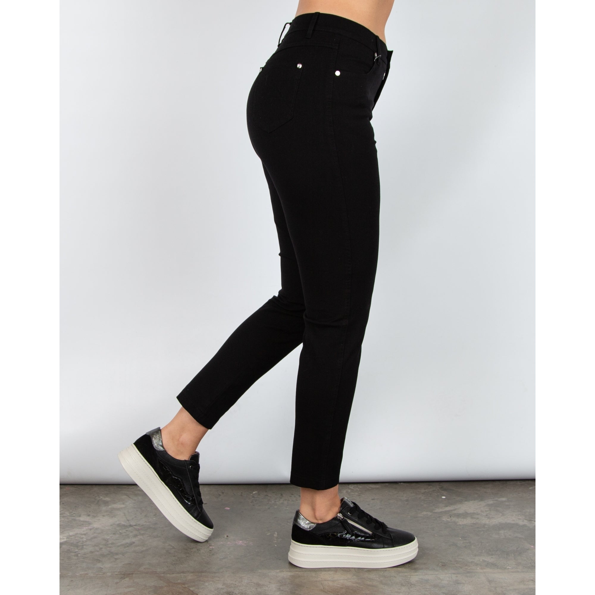 Marble Fashions Slim Leg Stretchy Jean Black