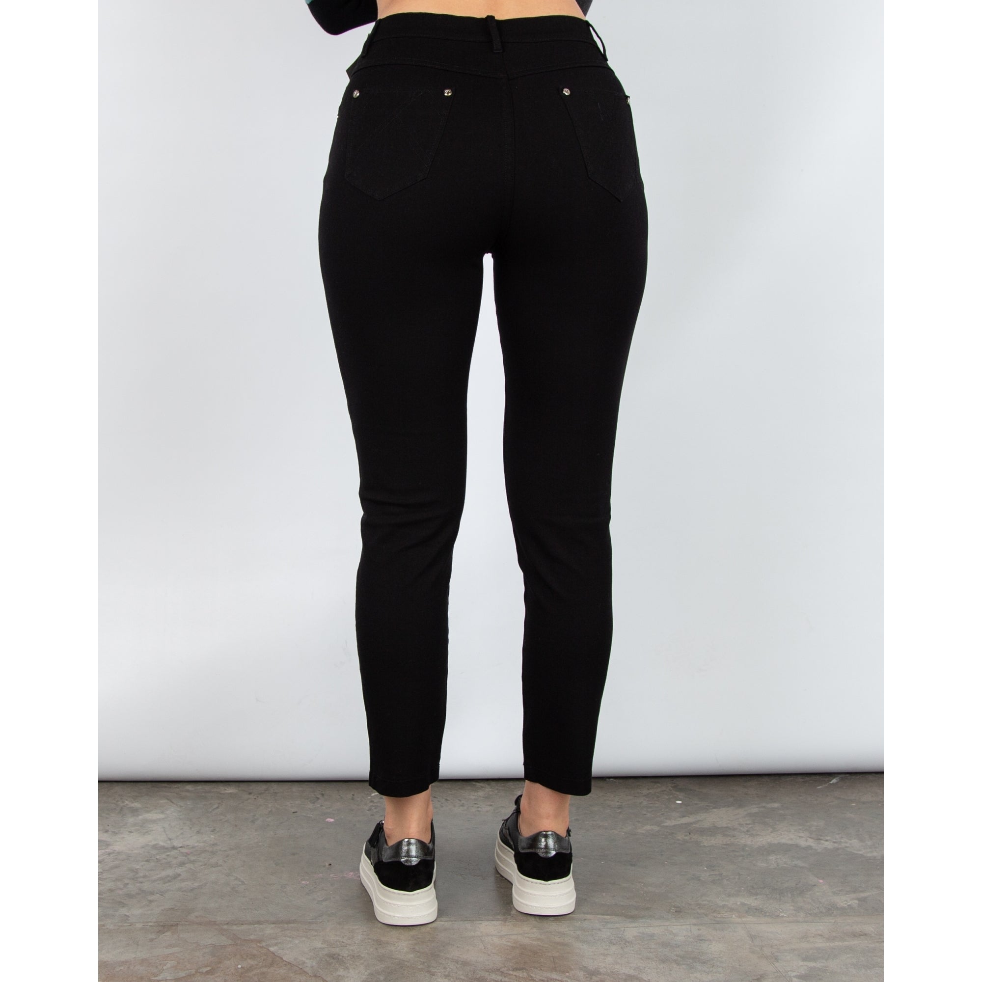 Marble Fashions Slim Leg Stretchy Jean Black