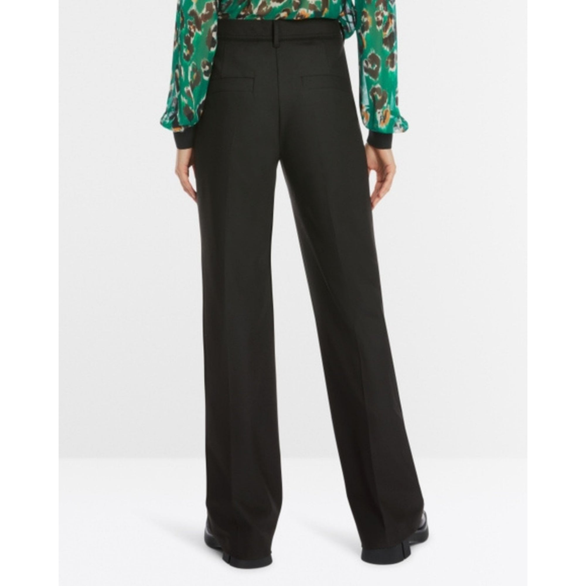 Marc Cain Full Length Straight Leg Smart Trouser Black