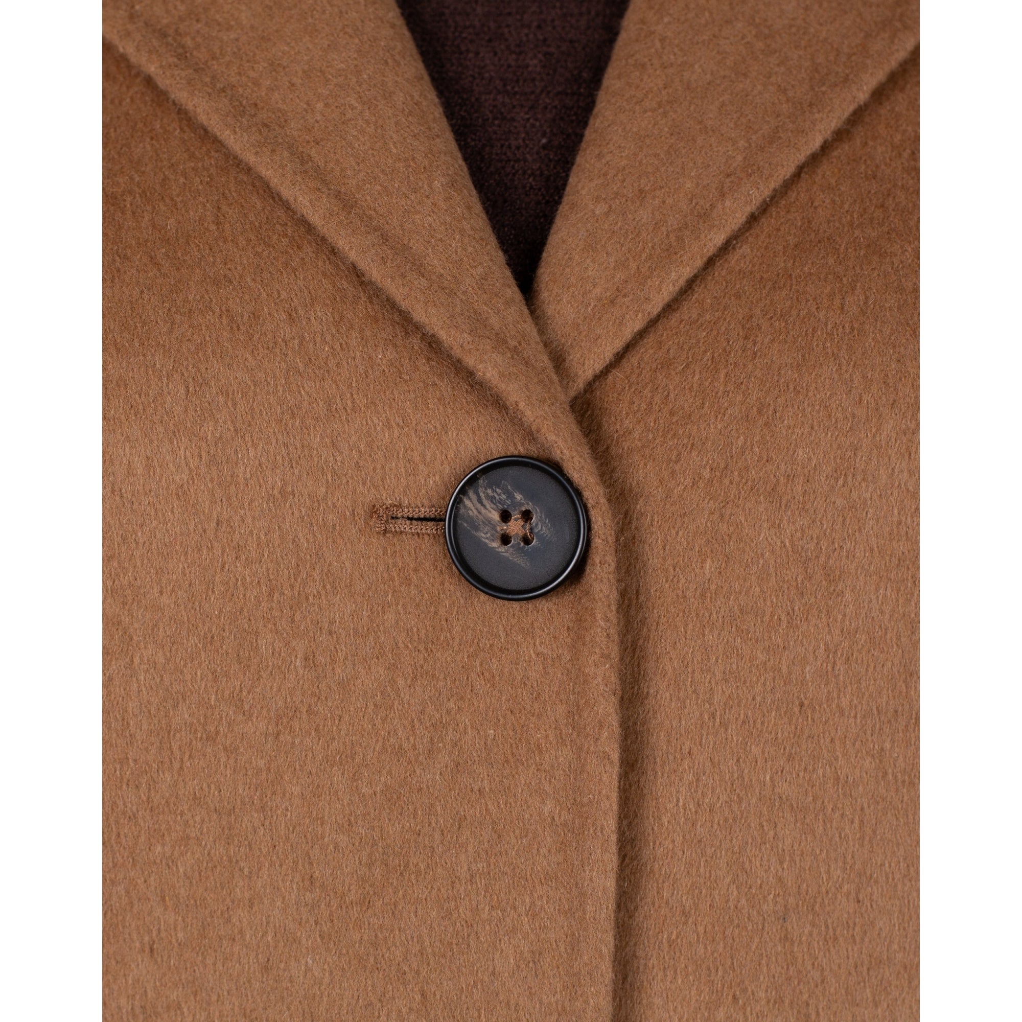 Part Two Lorelai Single Breasted Wool Coat With Half Back Belt Camel