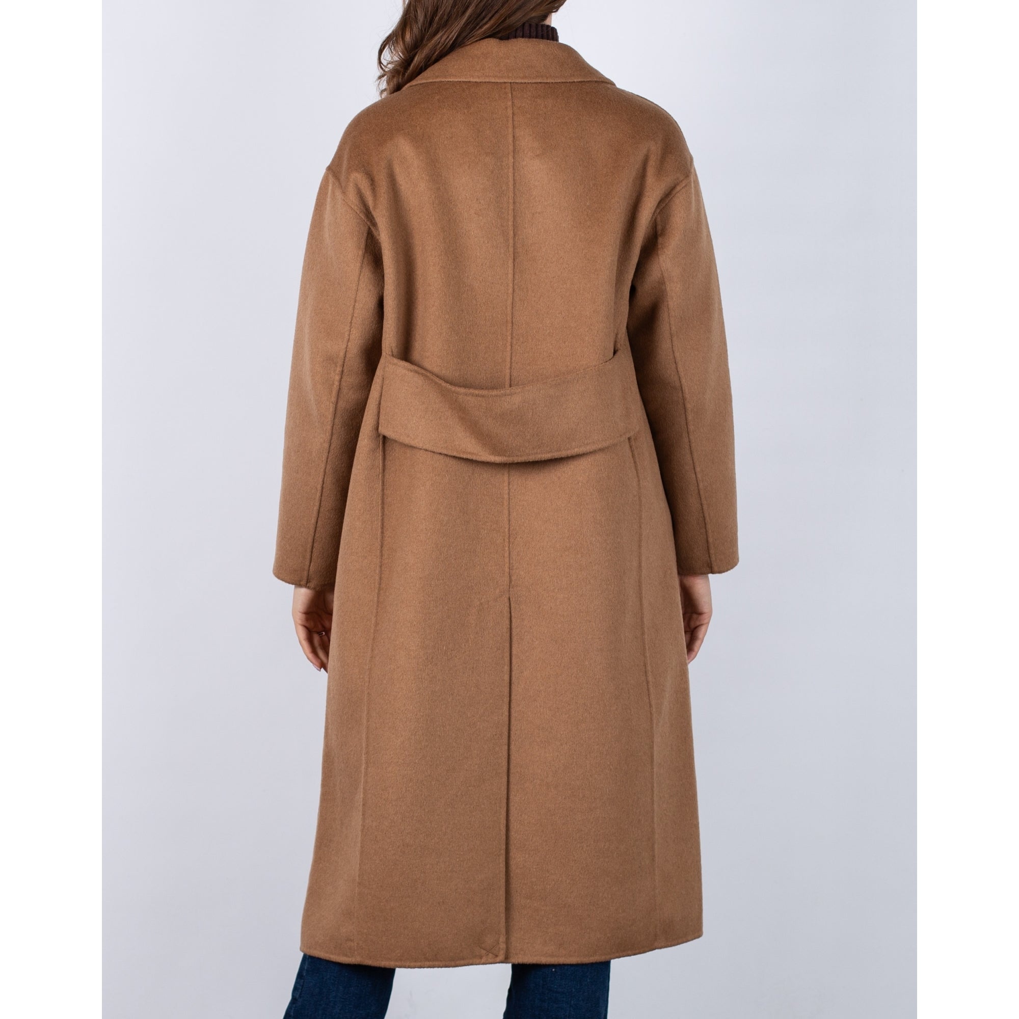 Part Two Lorelai Single Breasted Wool Coat With Half Back Belt Camel