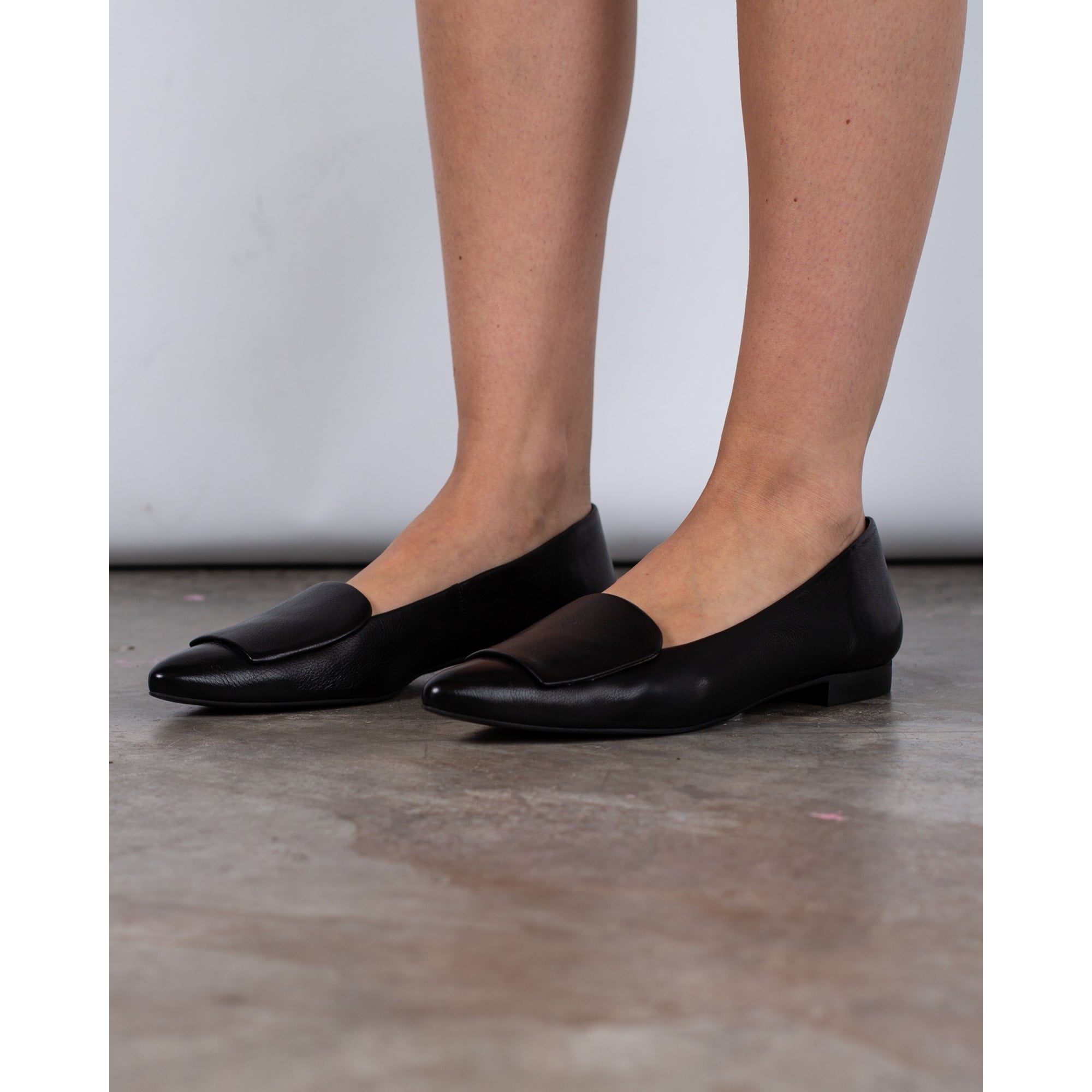 Paul Green Super Soft Leather Ballerina Pumps Black