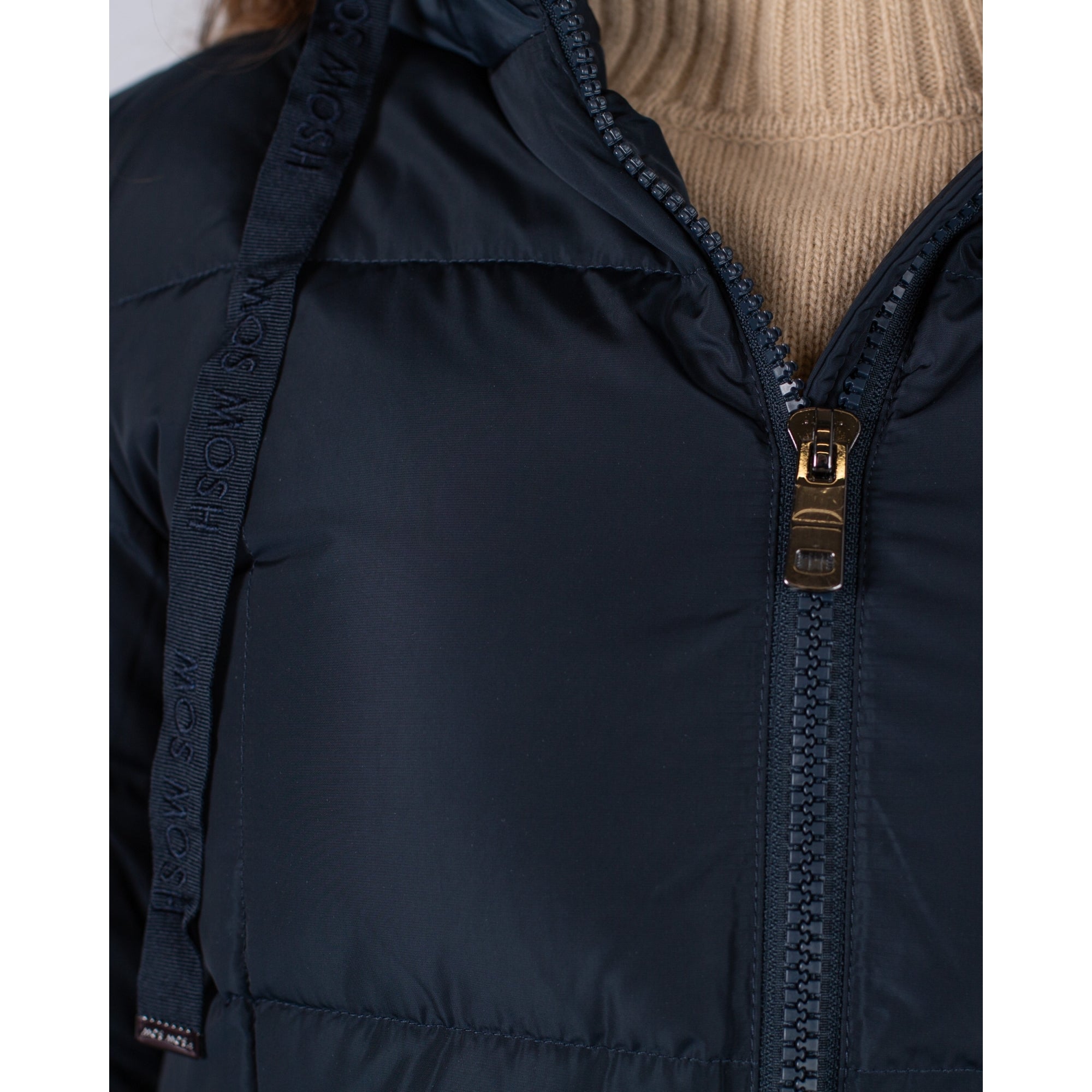 Mos Mosh Nova Classic Puffa Coat With Concealed Side Zip Navy