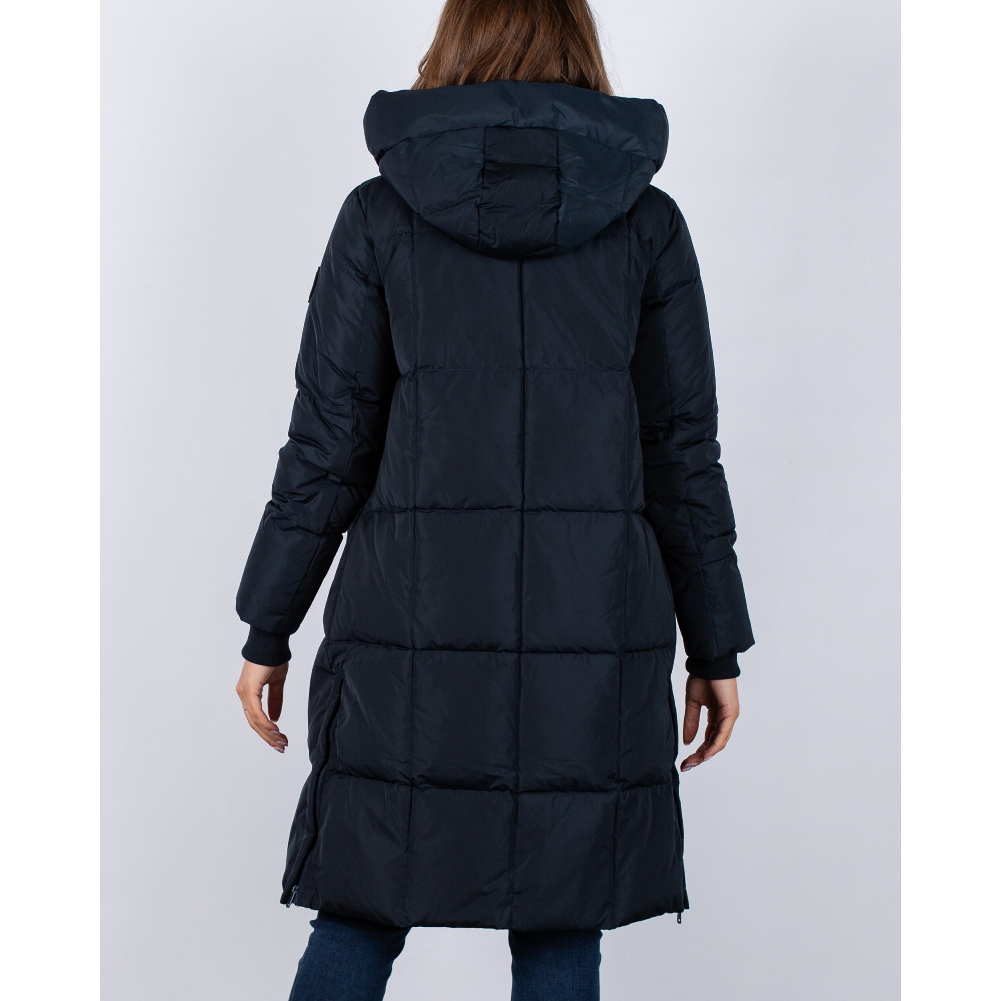 Mos Mosh Nova Classic Puffa Coat With Concealed Side Zip Navy