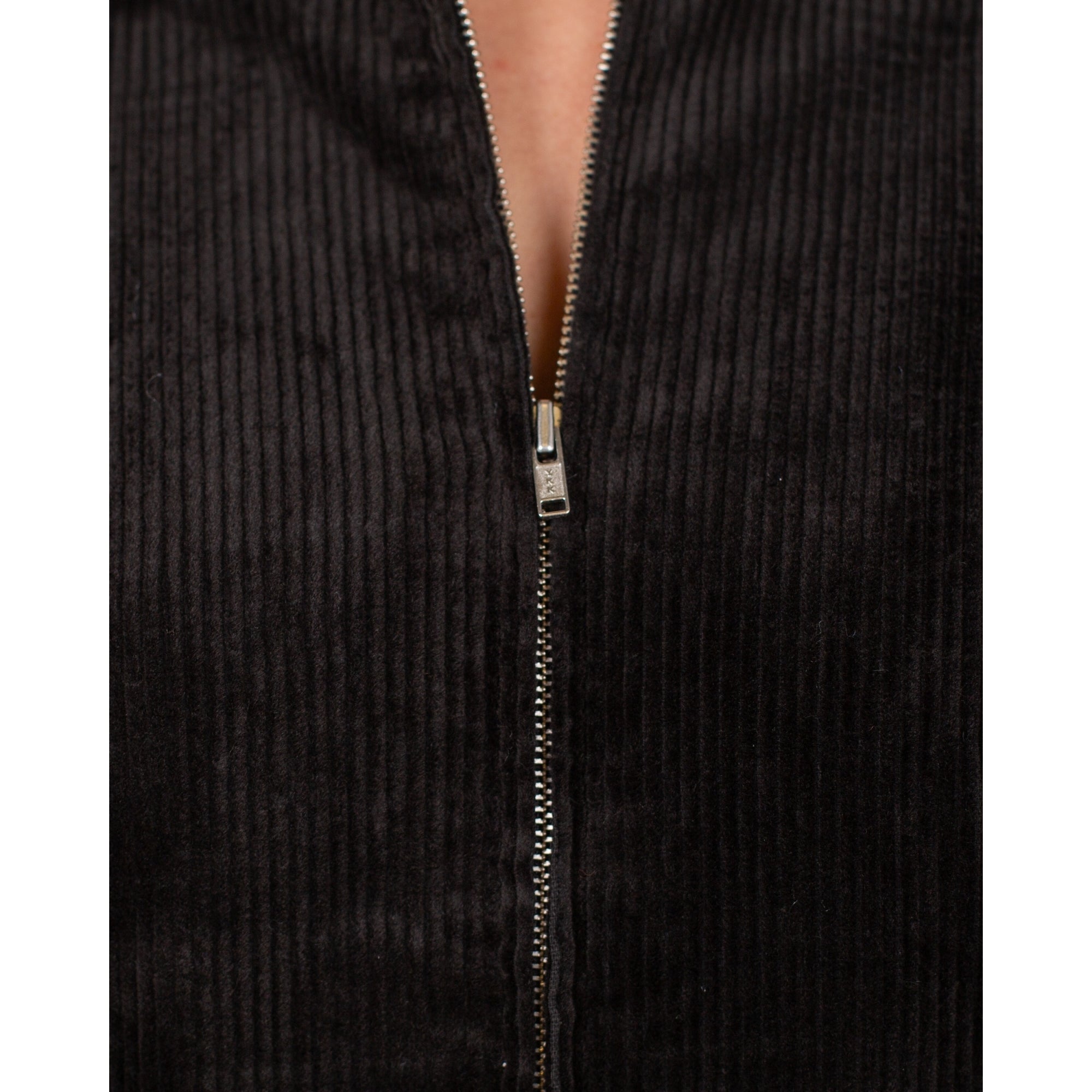 Part Two Eyvors Zip Down Long Sleeve Cord Shirt Dress Black (Longer)