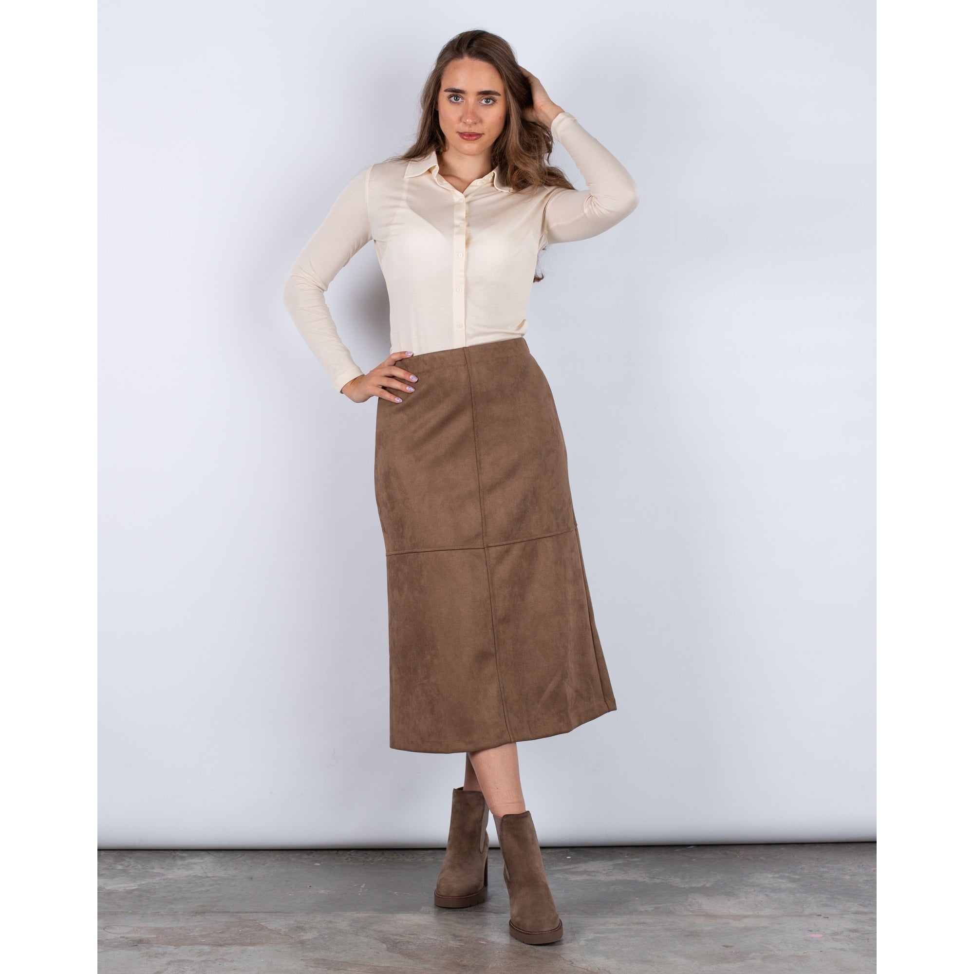 Part Two Lissia Slinky Jersey Shirt Cream