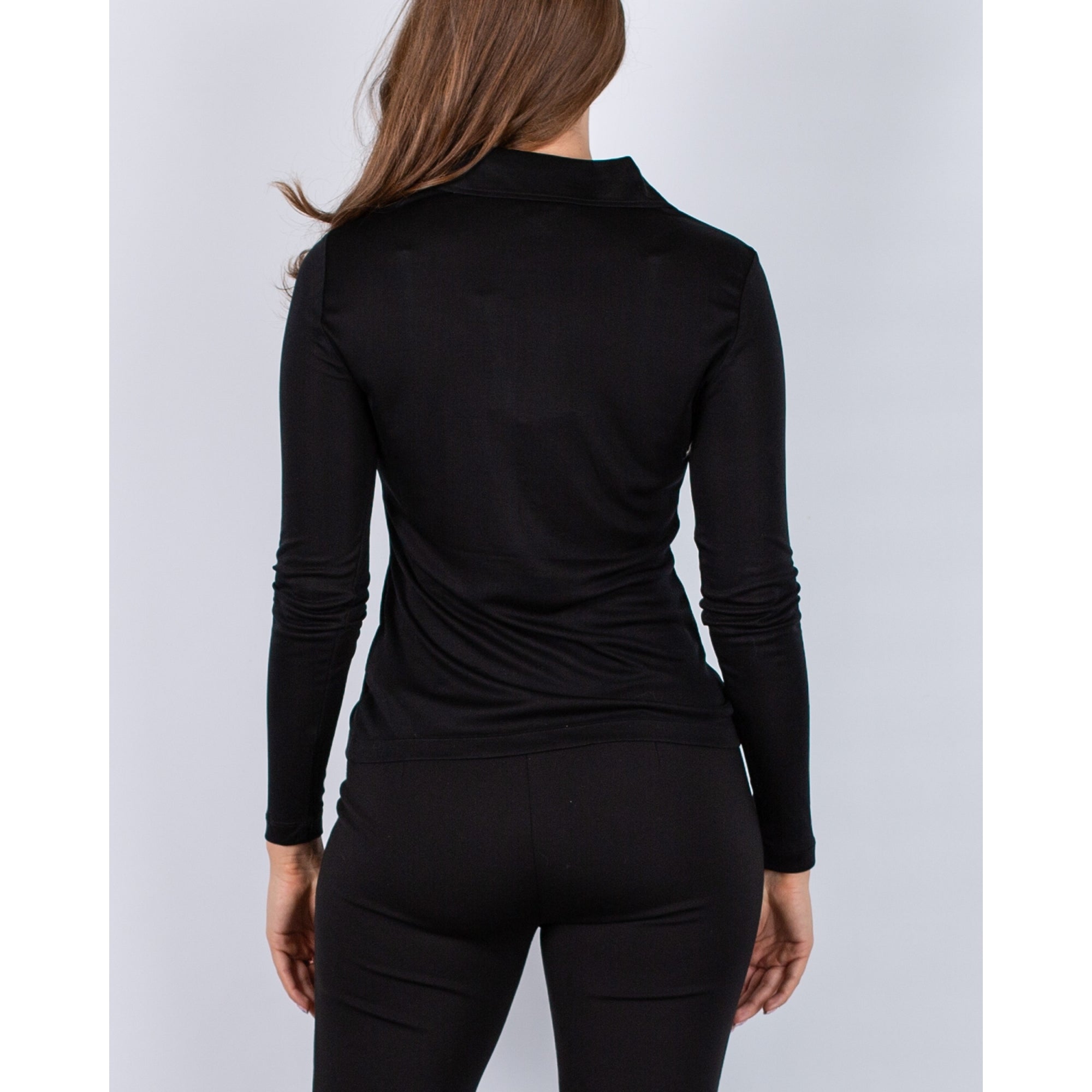 Part Two Lissia Slinky Jersey Shirt Black