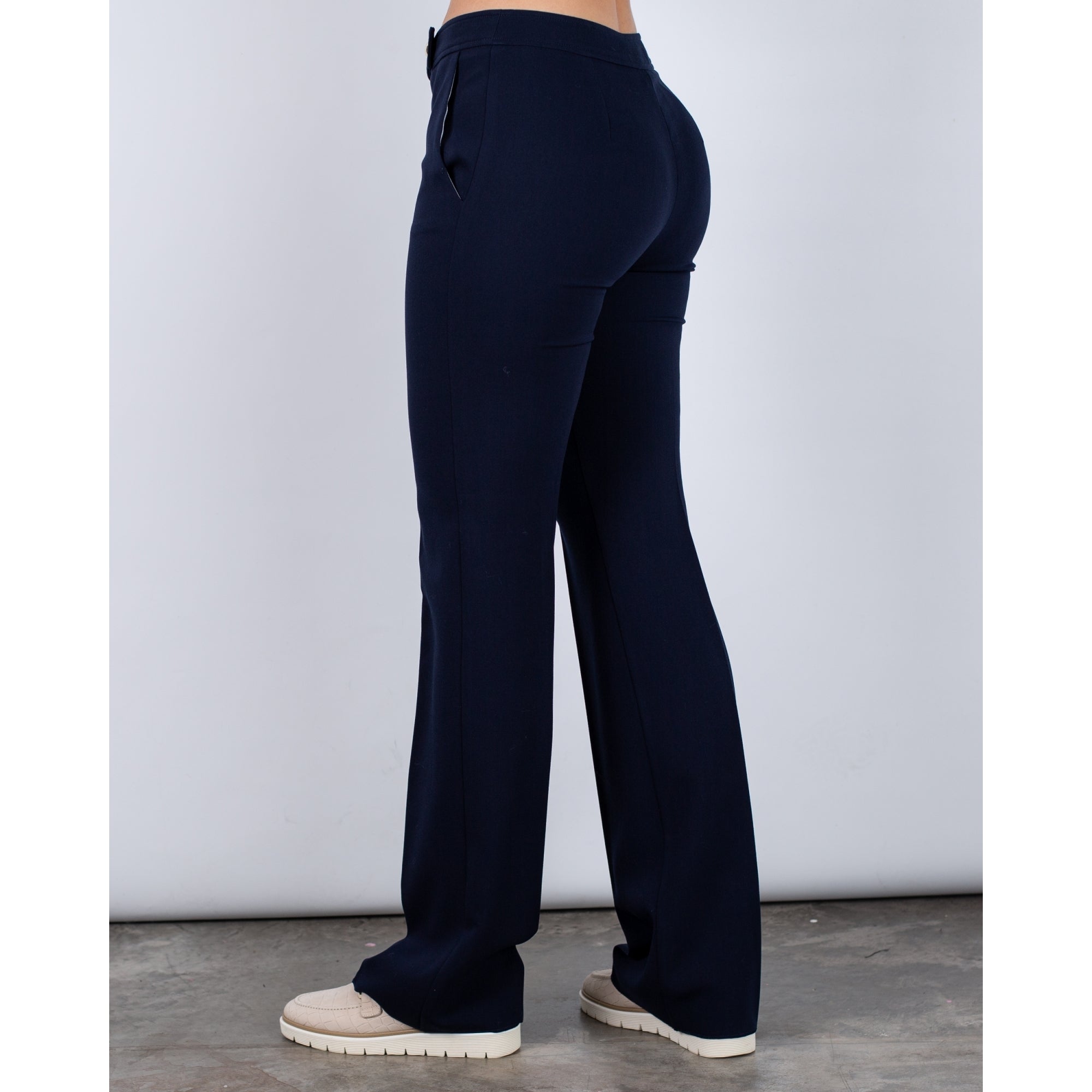 Marella Emme Procida Classic Kick Flare Smart Trouser Navy
