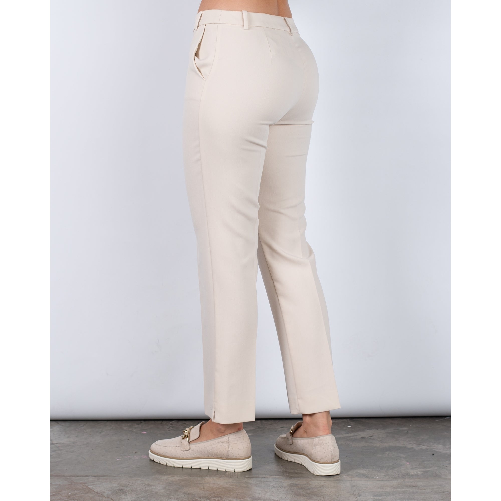 Marella Emme Pomez Smart Cigarette Trouser Cream
