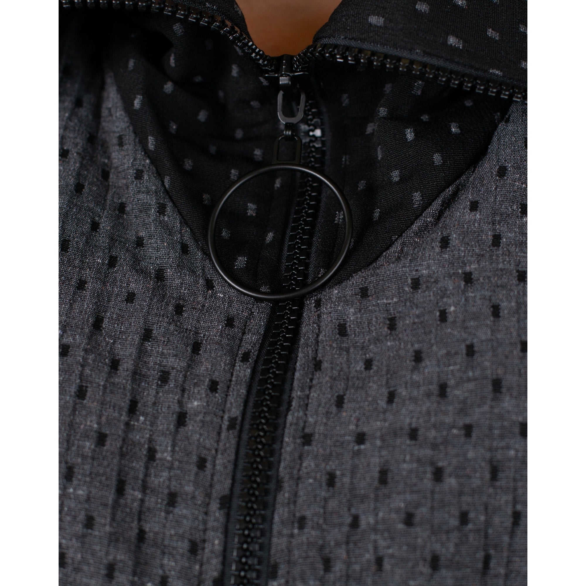 Sahara Spot Print Patch Pocket Jacket Charcoal/black