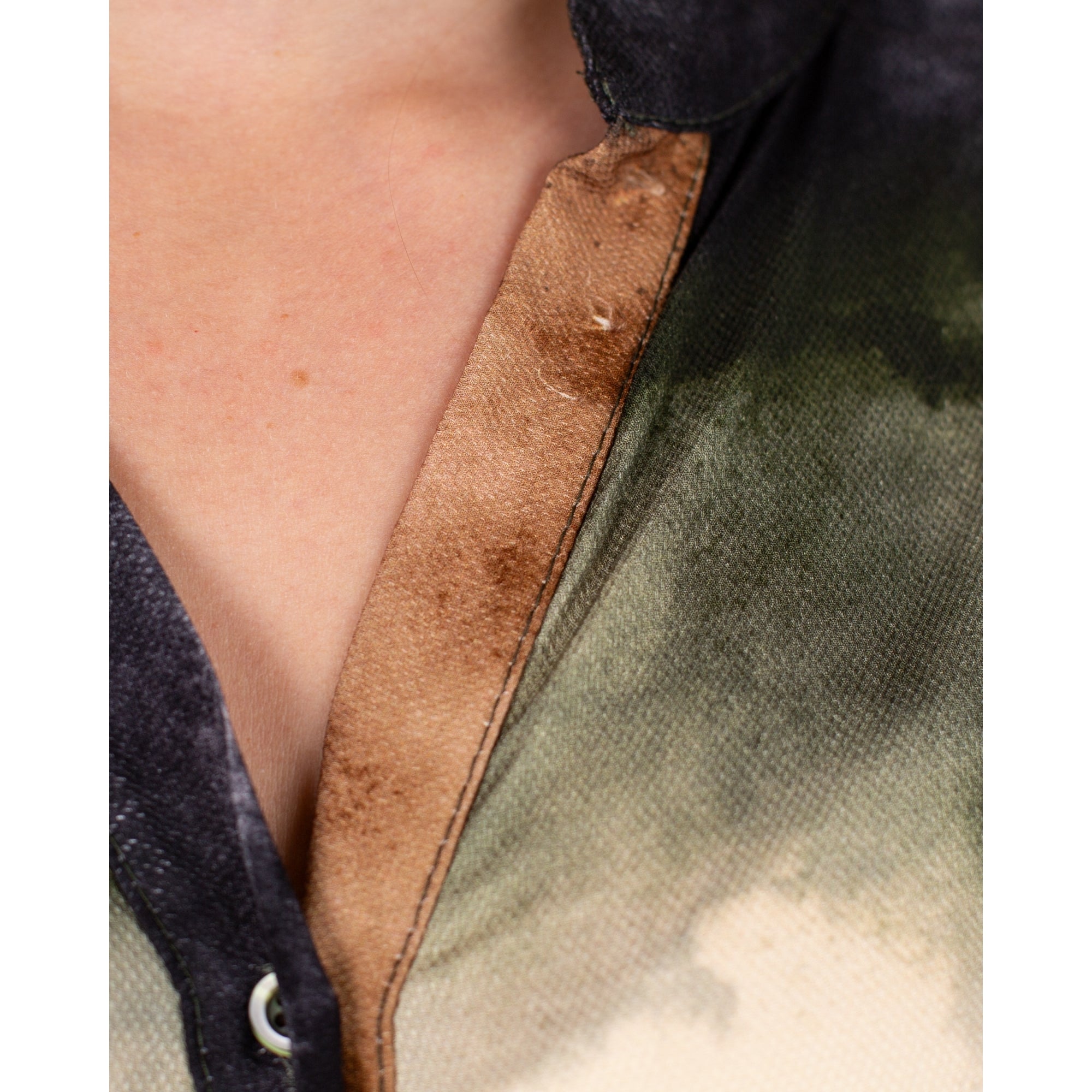 Marta Stripe Ombre Blouse With Elasticated Cuff Green Multi