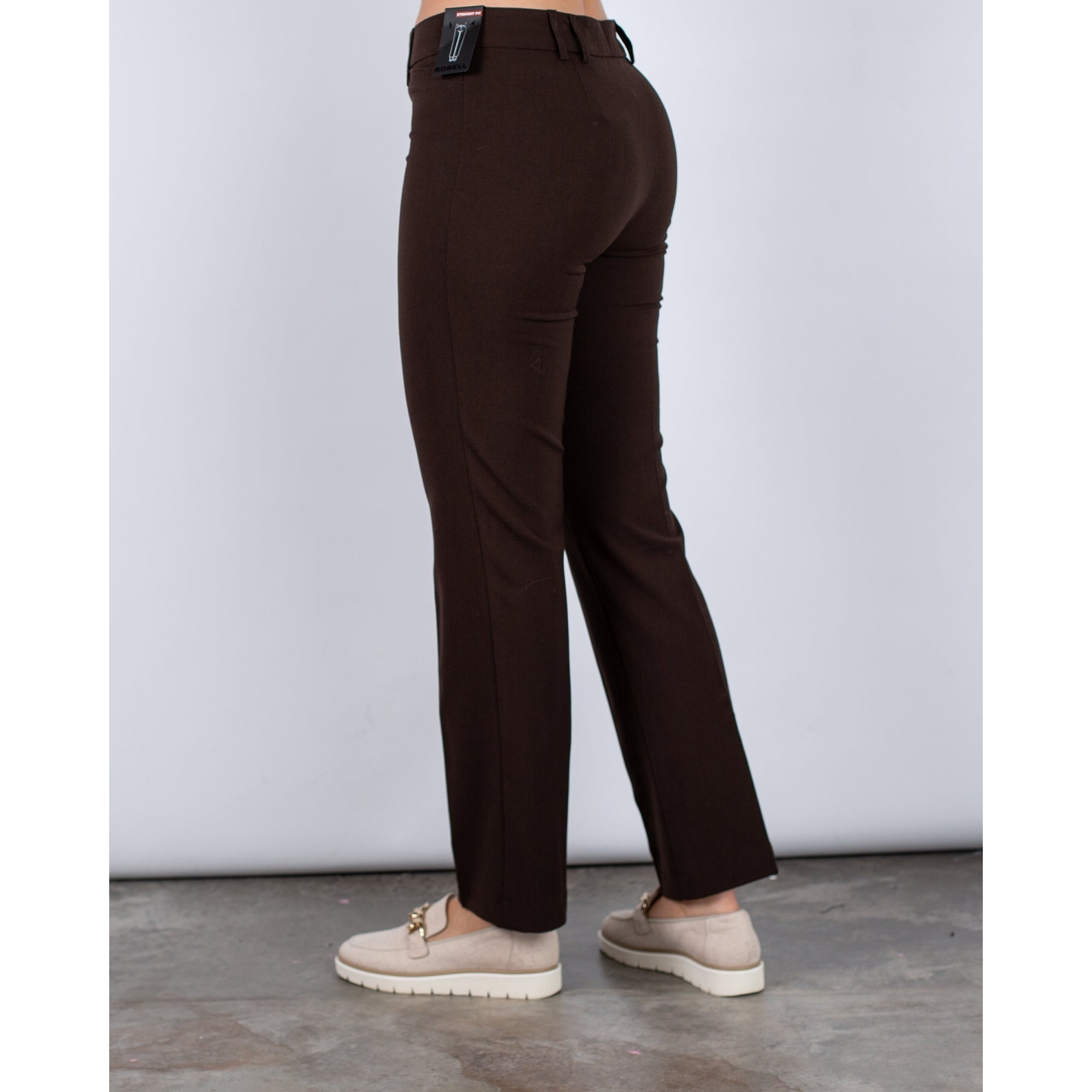 Robell Sissi Smart Classic Zip Front Trouser Chocolate 39
