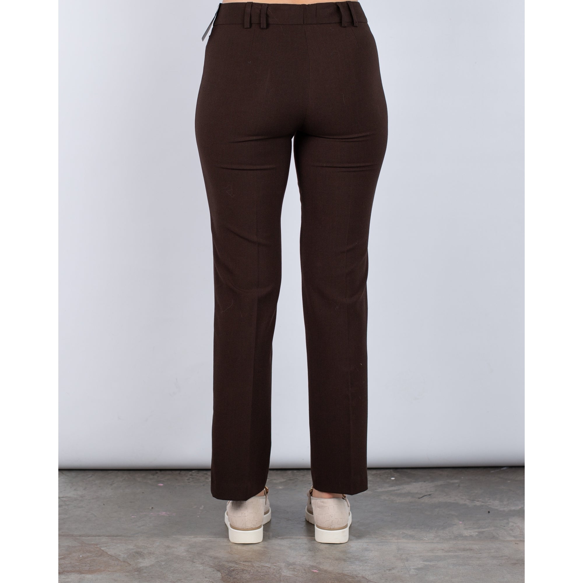 Robell Sissi Smart Classic Zip Front Trouser Chocolate 39