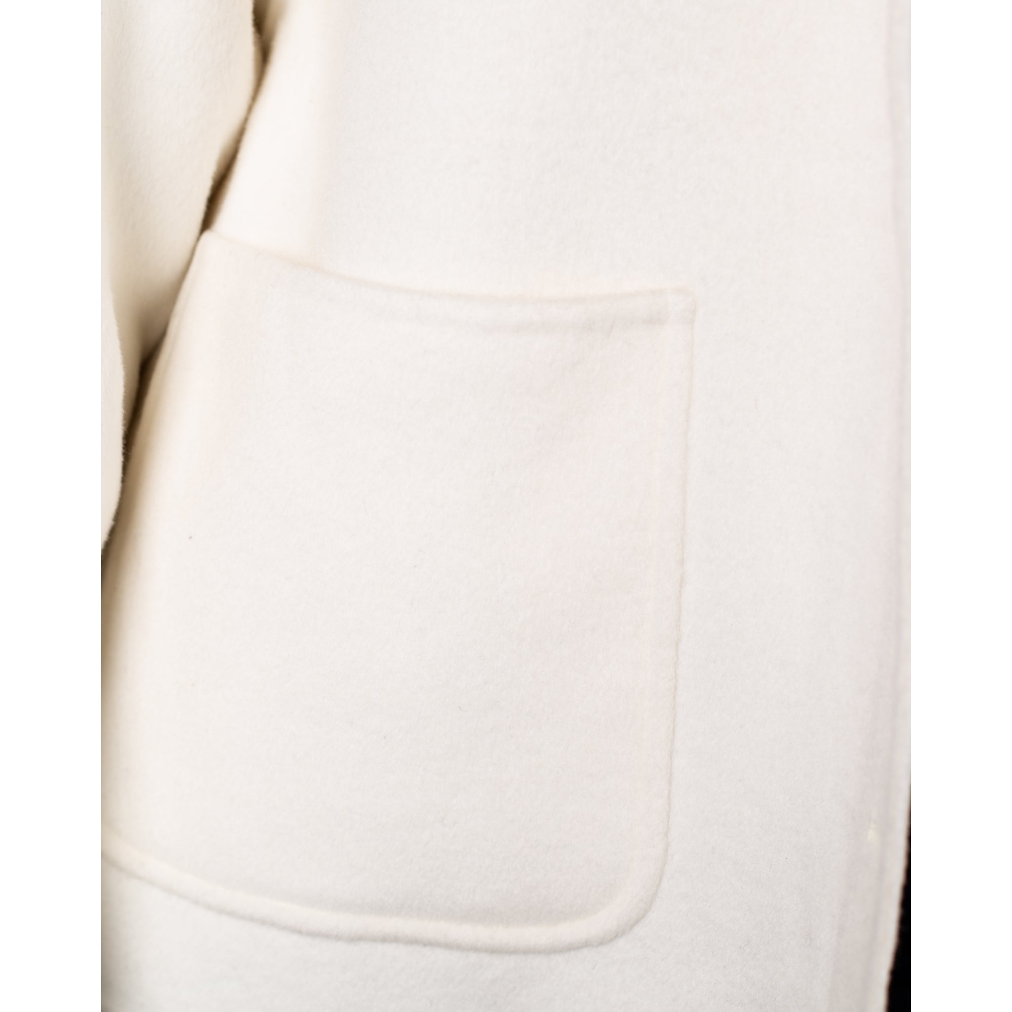Sunny Studio Cocoon Shaped Wool And Cashmere Jacket Winter White
